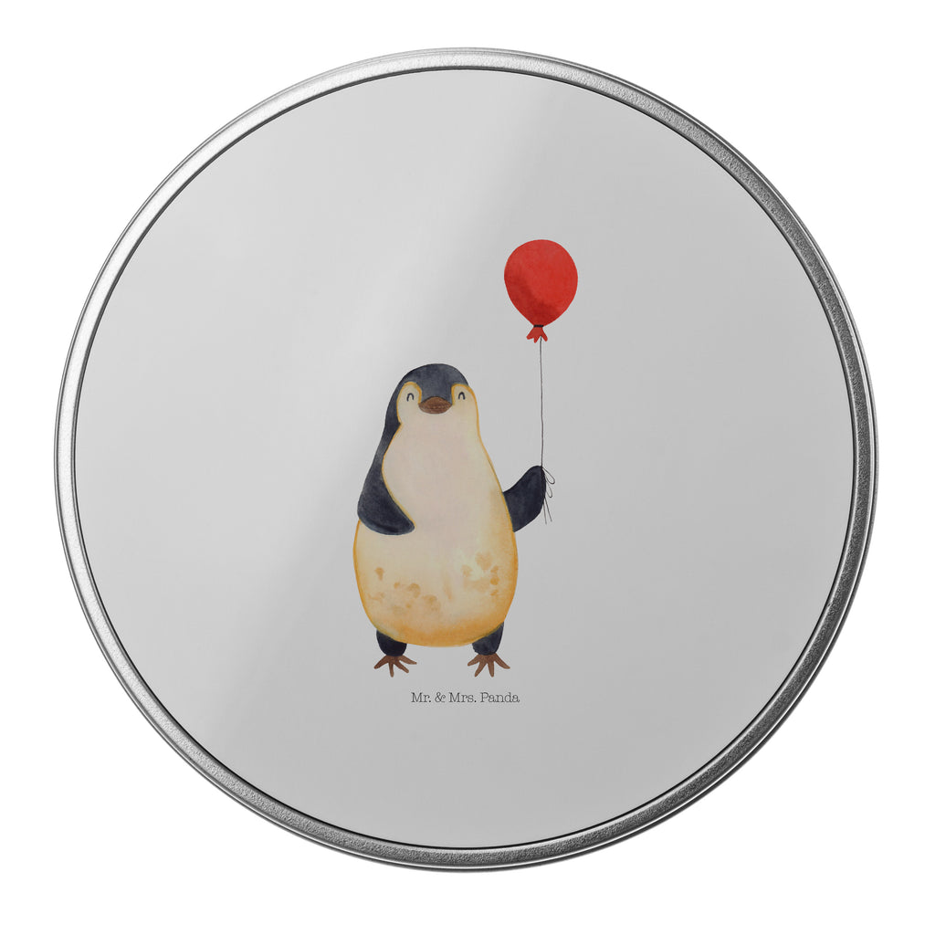 Blechdose rund Pinguin Luftballon Metalldose, Keksdose, Dose, Vorratsdose, Geschenkbox, Pinguin, Pinguine, Luftballon, Tagträume, Lebenslust, Geschenk Freundin, Geschenkidee, beste Freundin, Motivation, Neustart, neues Leben, Liebe, Glück