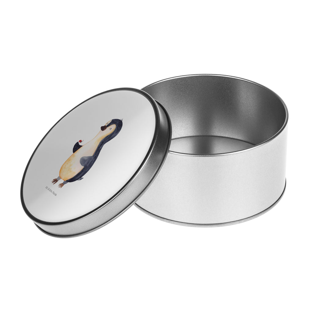 Blechdose rund Pinguin Marienkäfer Metalldose, Keksdose, Dose, Vorratsdose, Geschenkbox, Pinguin, Pinguine, Marienkäfer, Liebe, Wunder, Glück, Freude, Lebensfreude