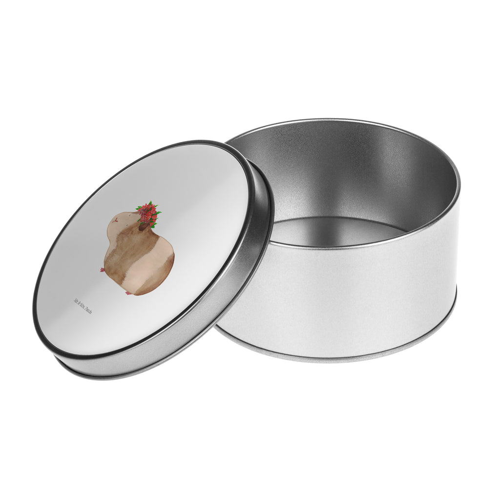 Blechdose rund Meerschweinchen weise Metalldose, Keksdose, Dose, Vorratsdose, Geschenkbox, Tiermotive, Gute Laune, lustige Sprüche, Tiere, Meerschweinchen, Meerie, Meeries, Wunder, Blumenkind, Realität, Spruch, Weisheit, Motivation, Wunderland