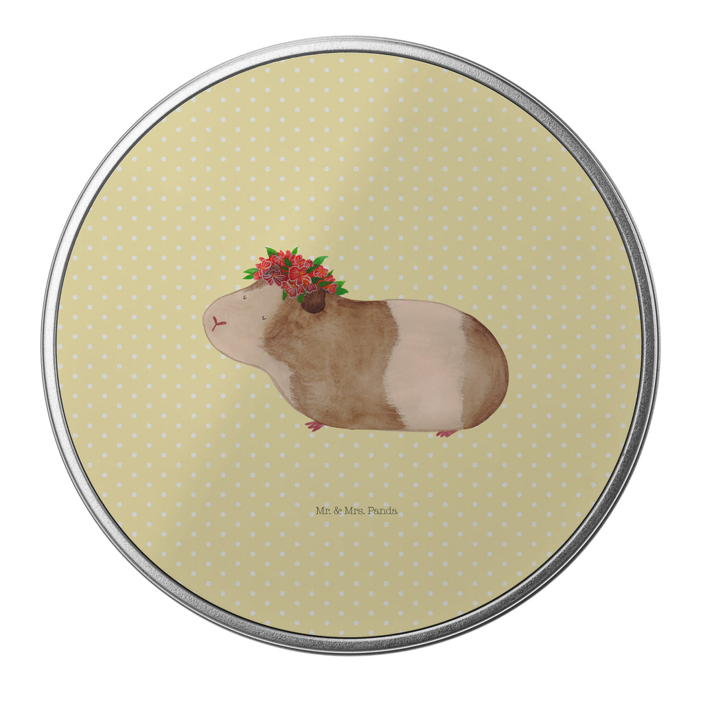 Blechdose rund Meerschweinchen weise Metalldose, Keksdose, Dose, Vorratsdose, Geschenkbox, Tiermotive, Gute Laune, lustige Sprüche, Tiere, Meerschweinchen, Meerie, Meeries, Wunder, Blumenkind, Realität, Spruch, Weisheit, Motivation, Wunderland