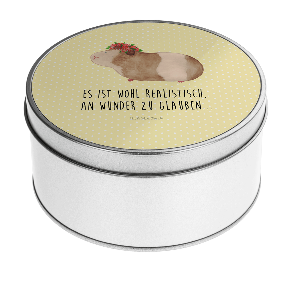 Blechdose rund Meerschweinchen weise Metalldose, Keksdose, Dose, Vorratsdose, Geschenkbox, Tiermotive, Gute Laune, lustige Sprüche, Tiere, Meerschweinchen, Meerie, Meeries, Wunder, Blumenkind, Realität, Spruch, Weisheit, Motivation, Wunderland