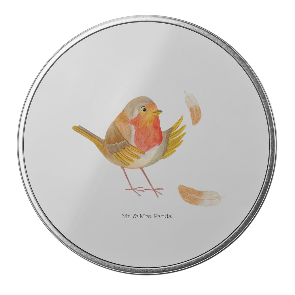 Blechdose rund Rotkehlchen mit Federn Metalldose, Keksdose, Dose, Vorratsdose, Geschenkbox, Tiermotive, Gute Laune, lustige Sprüche, Tiere, What if i fall, Rotkehlchen, Spruch Motivation, Spruch Mut, Vogel, Motivation Sprüche, Motivationsbilder, fliegen