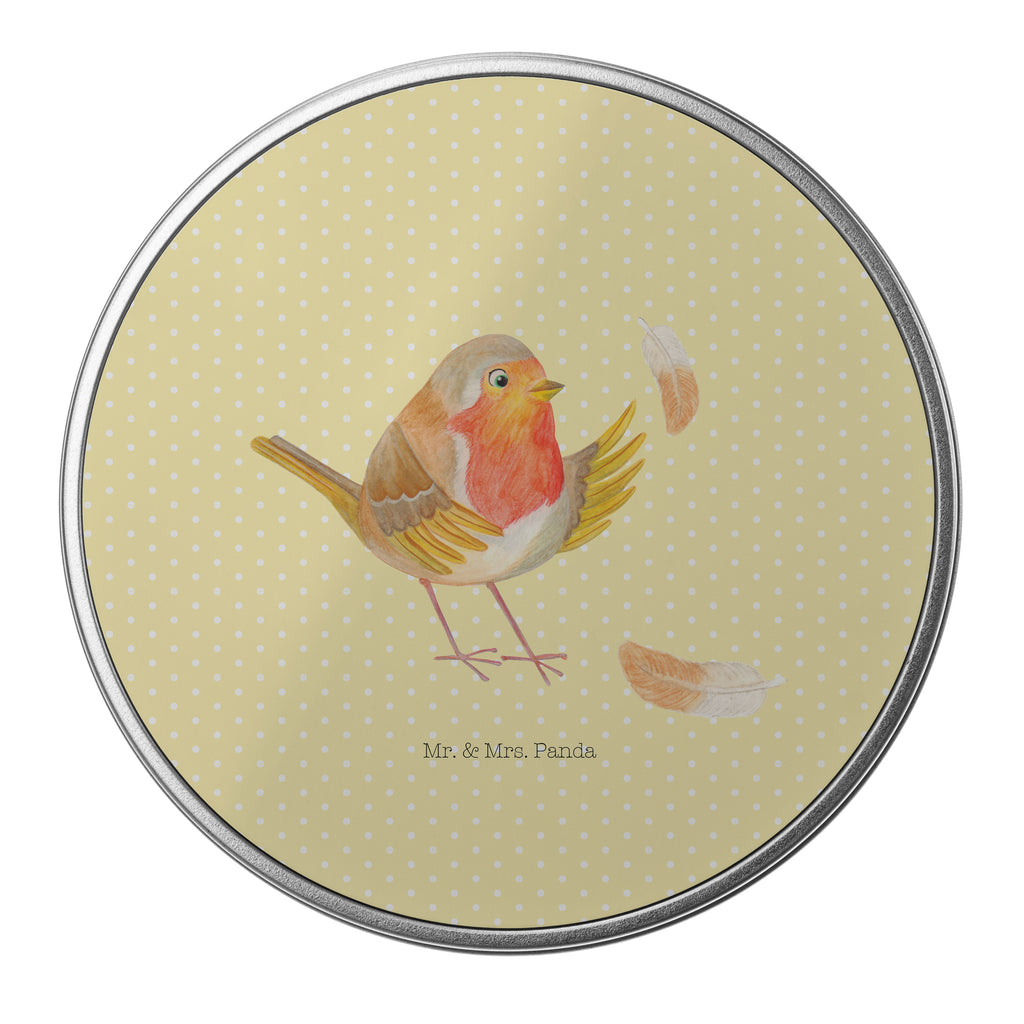 Blechdose rund Rotkehlchen mit Federn Metalldose, Keksdose, Dose, Vorratsdose, Geschenkbox, Tiermotive, Gute Laune, lustige Sprüche, Tiere, What if i fall, Rotkehlchen, Spruch Motivation, Spruch Mut, Vogel, Motivation Sprüche, Motivationsbilder, fliegen