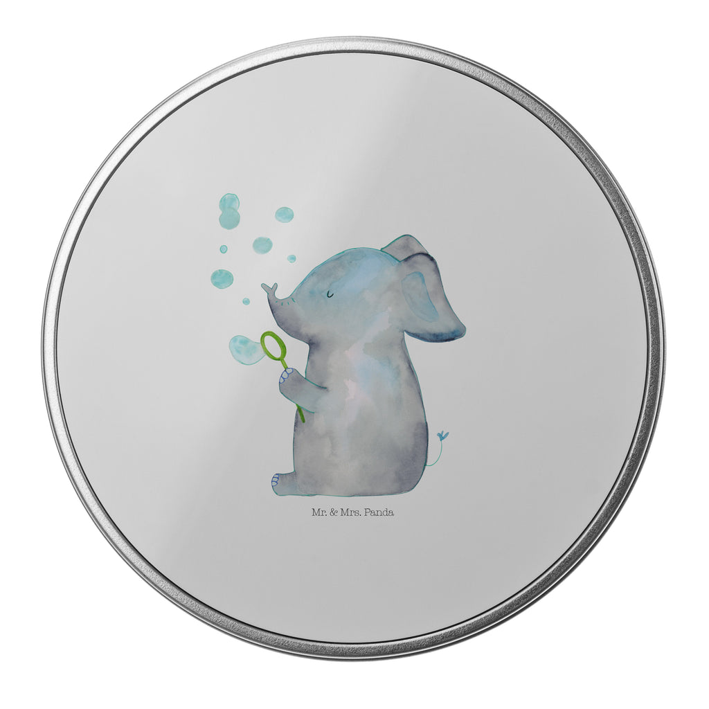 Blechdose rund Elefant Seifenblasen Metalldose, Keksdose, Dose, Vorratsdose, Geschenkbox, Tiermotive, Gute Laune, lustige Sprüche, Tiere, Elefant, Elefanten, Dickhäter, Rüsseltier, Seifenblasen, Liebe, Heimat, Gefühl. Daheim, Liebesbeweis, Liebesspruch