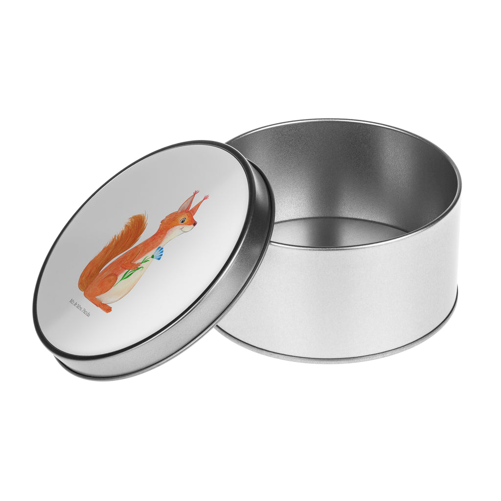 Blechdose rund Eichhörnchen Blume Metalldose, Keksdose, Dose, Vorratsdose, Geschenkbox, Tiermotive, Gute Laune, lustige Sprüche, Tiere, Eichhörnchen, Eichhorn, Spruch positiv, Lachen, Spaß, Motivation Sprüche, Motivation Bilder, glücklich Spruch, Spruch Deko