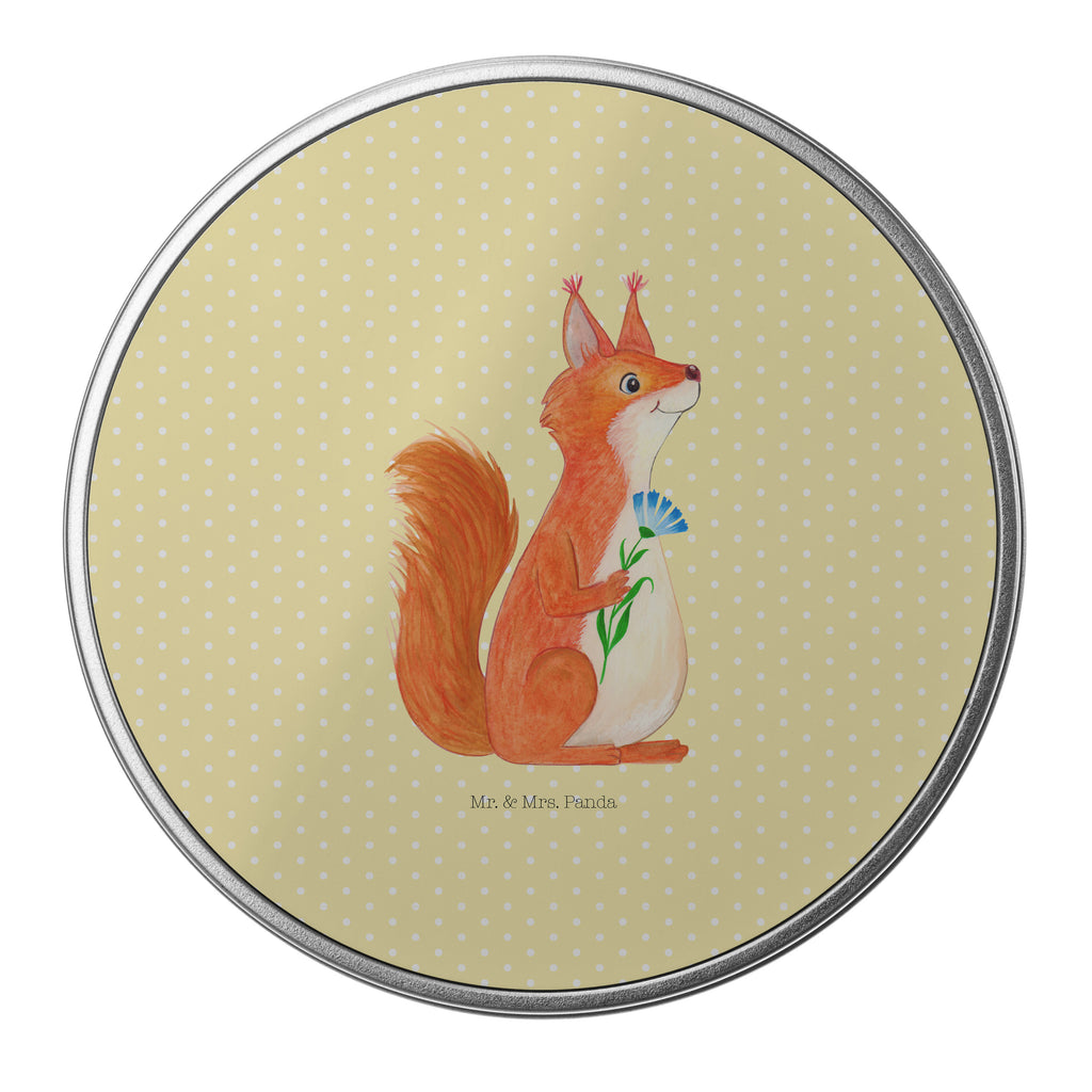 Blechdose rund Eichhörnchen Blume Metalldose, Keksdose, Dose, Vorratsdose, Geschenkbox, Tiermotive, Gute Laune, lustige Sprüche, Tiere, Eichhörnchen, Eichhorn, Spruch positiv, Lachen, Spaß, Motivation Sprüche, Motivation Bilder, glücklich Spruch, Spruch Deko