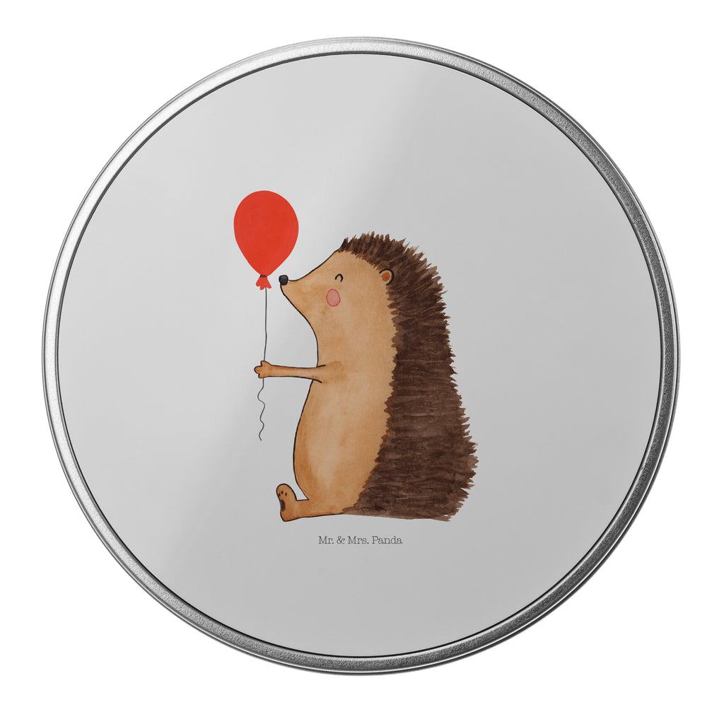 Blechdose rund Igel mit Luftballon Metalldose, Keksdose, Dose, Vorratsdose, Geschenkbox, Tiermotive, Gute Laune, lustige Sprüche, Tiere, Igel, Geburtstag, Herzlichen Glückwunsch, Glückwunsch, Geburtstagskind, Ballon, Happy Birthday