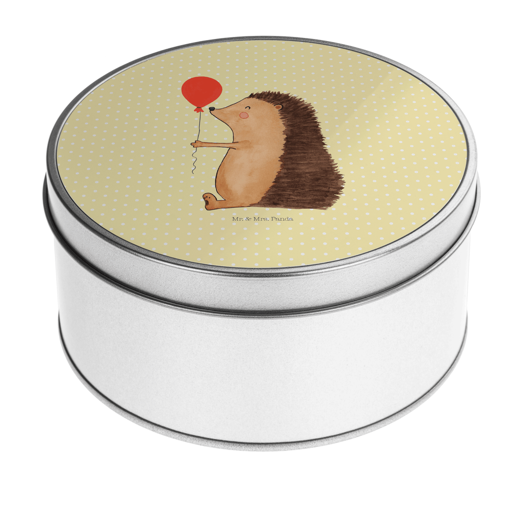 Blechdose rund Igel mit Luftballon Metalldose, Keksdose, Dose, Vorratsdose, Geschenkbox, Tiermotive, Gute Laune, lustige Sprüche, Tiere, Igel, Geburtstag, Herzlichen Glückwunsch, Glückwunsch, Geburtstagskind, Ballon, Happy Birthday
