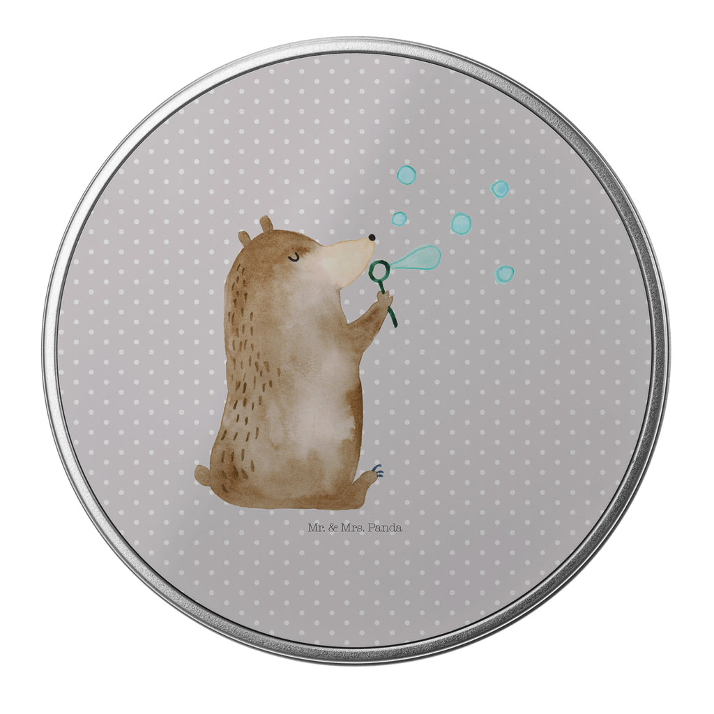 Blechdose rund Bär Seifenblasen Metalldose, Keksdose, Dose, Vorratsdose, Geschenkbox, Bär, Teddy, Teddybär, Seifenblasen Bär Lustig Sein Glücklich Traurig Happy