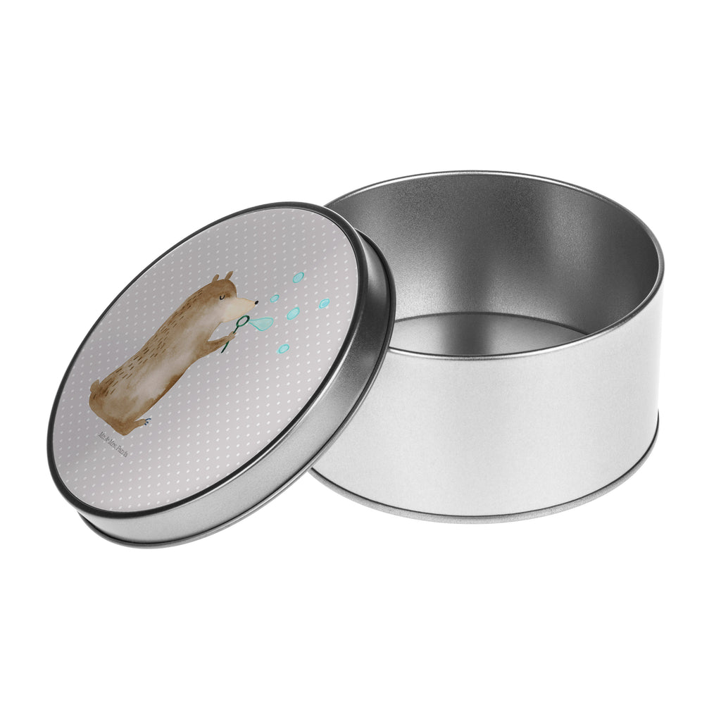 Blechdose rund Bär Seifenblasen Metalldose, Keksdose, Dose, Vorratsdose, Geschenkbox, Bär, Teddy, Teddybär, Seifenblasen Bär Lustig Sein Glücklich Traurig Happy
