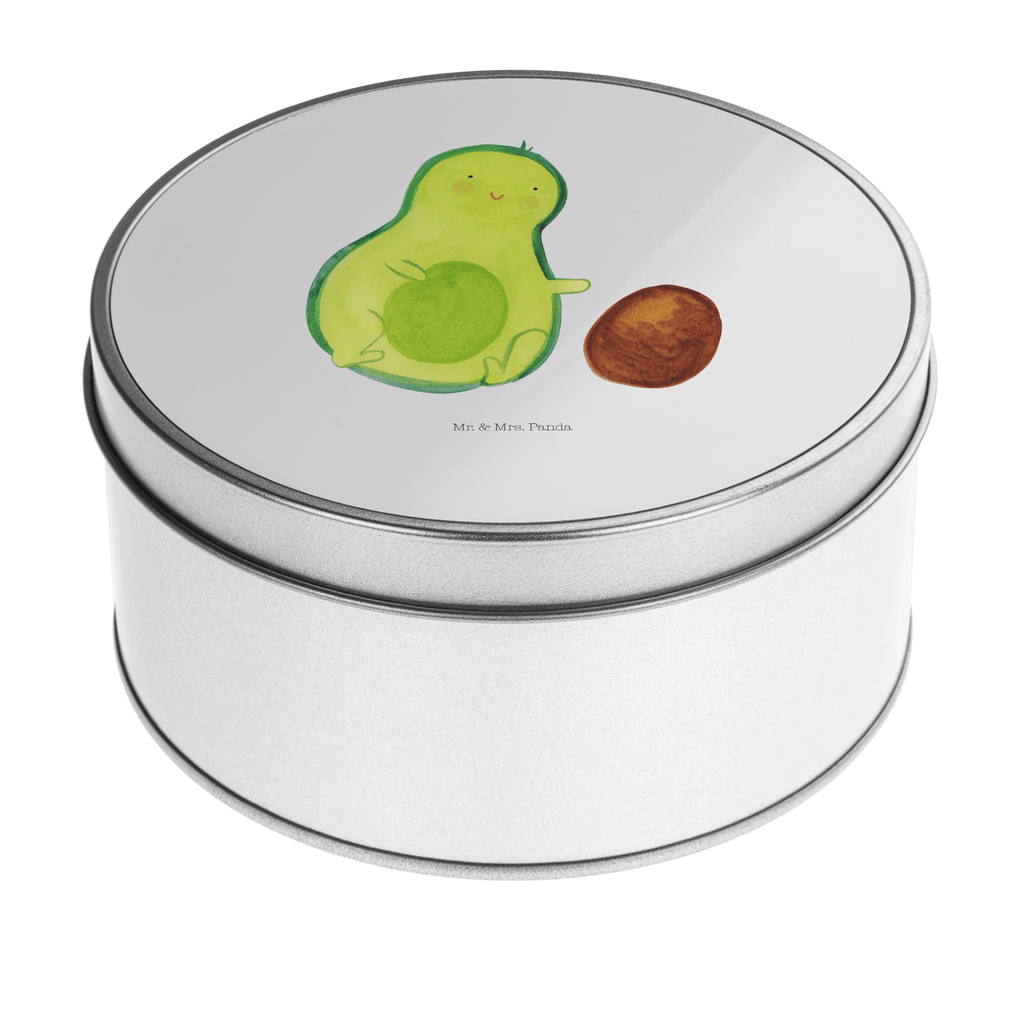 Blechdose rund Avocado rollt Kern Metalldose, Keksdose, Dose, Vorratsdose, Geschenkbox, Avocado, Veggie, Vegan, Gesund, Avocados, Schwanger, Geburt, Geburtstag, Säugling, Kind, erstes Kind, zur Geburt, Schwangerschaft, Babyparty, Baby, große Liebe, Liebe, Love
