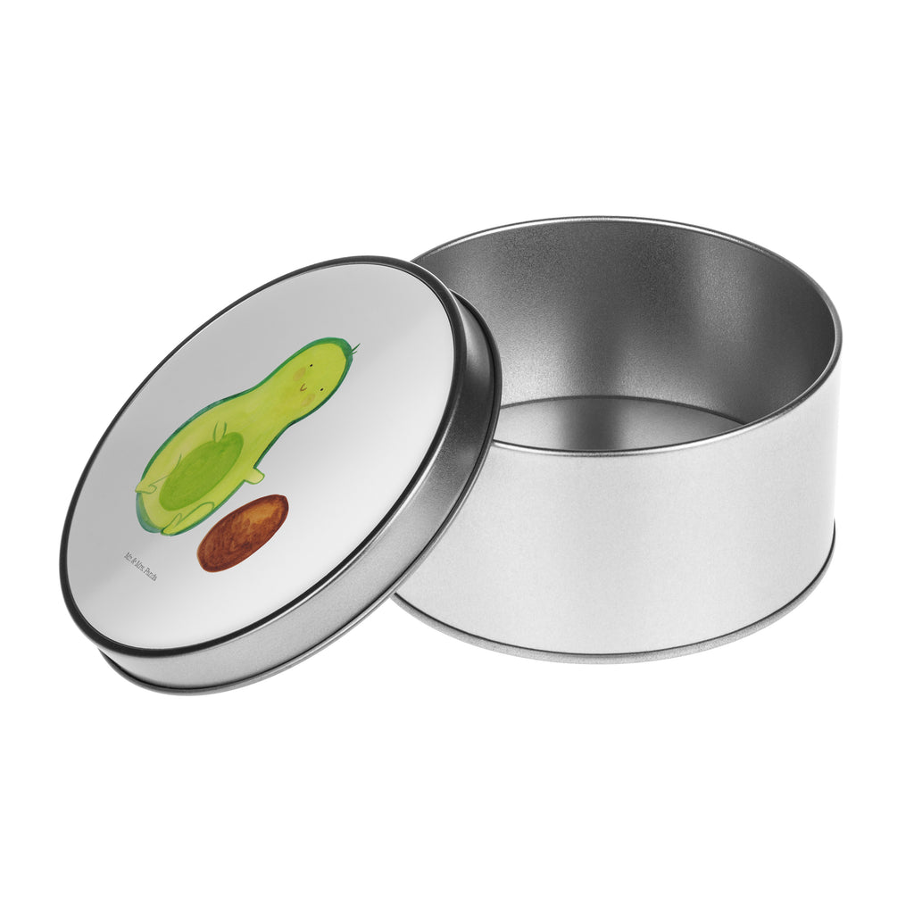 Blechdose rund Avocado rollt Kern Metalldose, Keksdose, Dose, Vorratsdose, Geschenkbox, Avocado, Veggie, Vegan, Gesund, Avocados, Schwanger, Geburt, Geburtstag, Säugling, Kind, erstes Kind, zur Geburt, Schwangerschaft, Babyparty, Baby, große Liebe, Liebe, Love