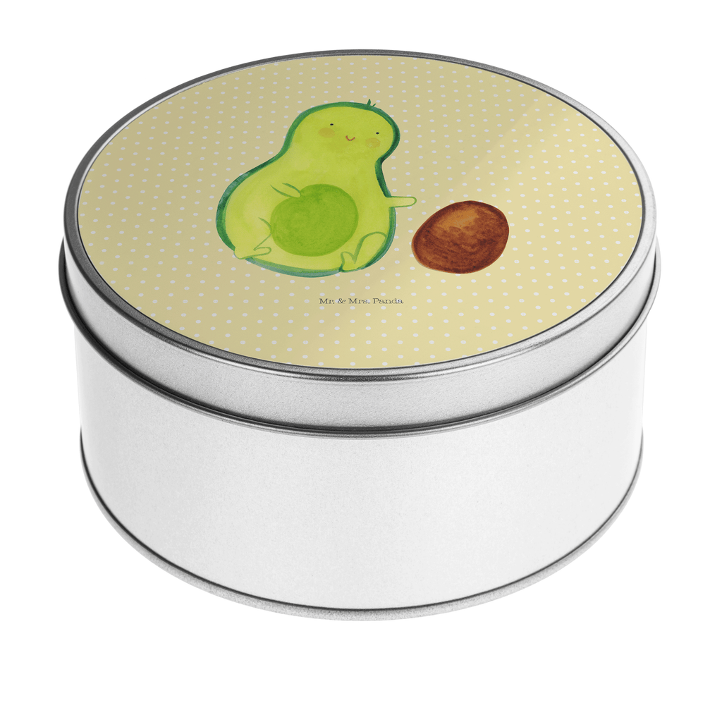 Blechdose rund Avocado rollt Kern Metalldose, Keksdose, Dose, Vorratsdose, Geschenkbox, Avocado, Veggie, Vegan, Gesund, Avocados, Schwanger, Geburt, Geburtstag, Säugling, Kind, erstes Kind, zur Geburt, Schwangerschaft, Babyparty, Baby, große Liebe, Liebe, Love