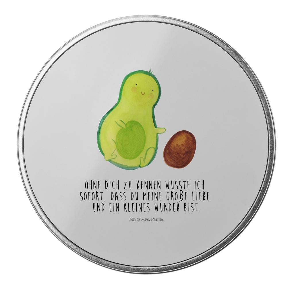 Blechdose rund Avocado rollt Kern Metalldose, Keksdose, Dose, Vorratsdose, Geschenkbox, Avocado, Veggie, Vegan, Gesund, Avocados, Schwanger, Geburt, Geburtstag, Säugling, Kind, erstes Kind, zur Geburt, Schwangerschaft, Babyparty, Baby, große Liebe, Liebe, Love