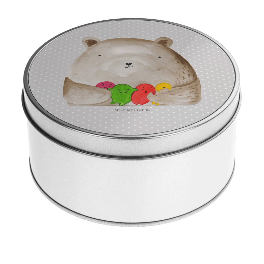 Blechdose rund Bär Gefühl Metalldose, Keksdose, Dose, Vorratsdose, Geschenkbox, Bär, Teddy, Teddybär, Wahnsinn, Verrückt, Durchgedreht