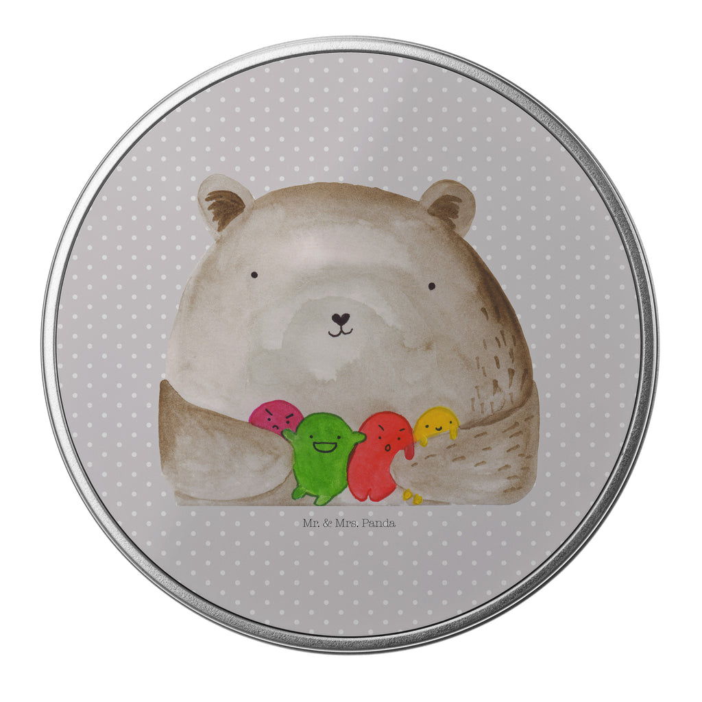 Blechdose rund Bär Gefühl Metalldose, Keksdose, Dose, Vorratsdose, Geschenkbox, Bär, Teddy, Teddybär, Wahnsinn, Verrückt, Durchgedreht