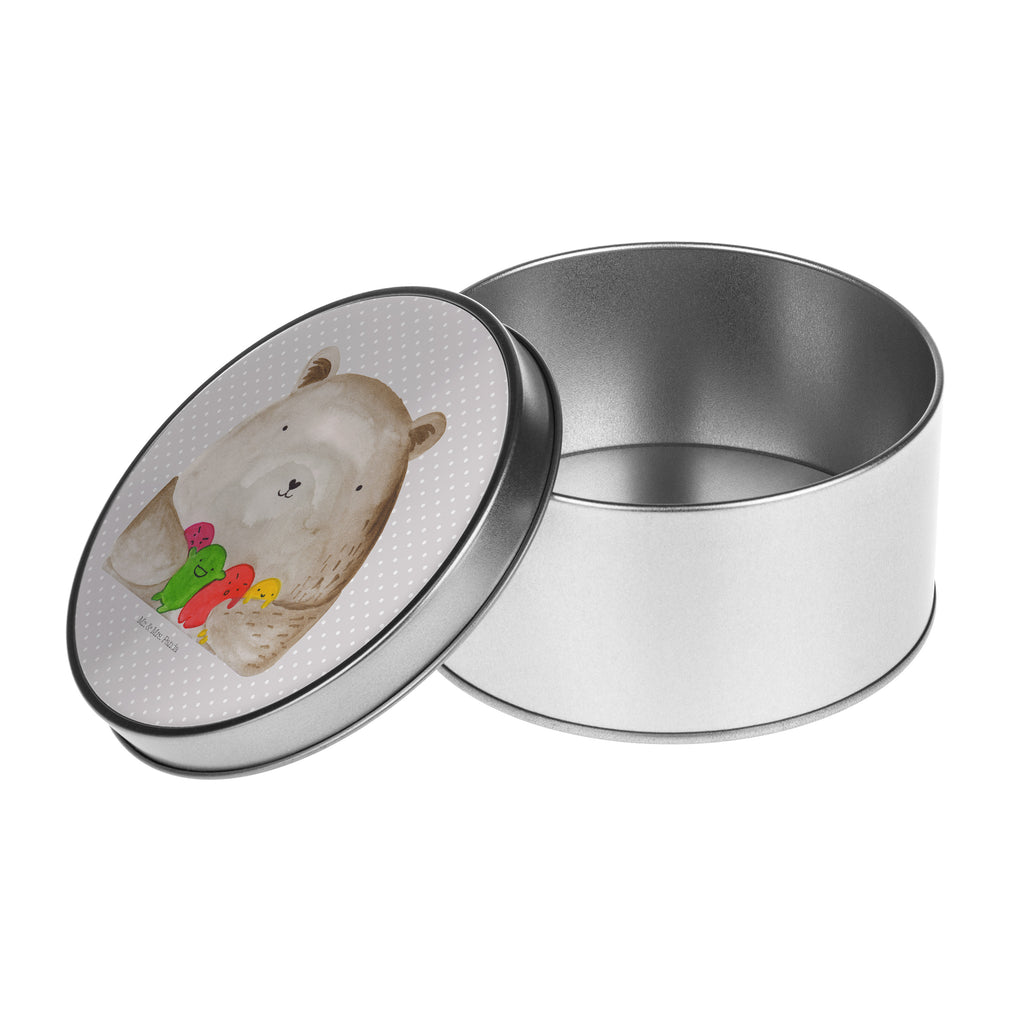 Blechdose rund Bär Gefühl Metalldose, Keksdose, Dose, Vorratsdose, Geschenkbox, Bär, Teddy, Teddybär, Wahnsinn, Verrückt, Durchgedreht