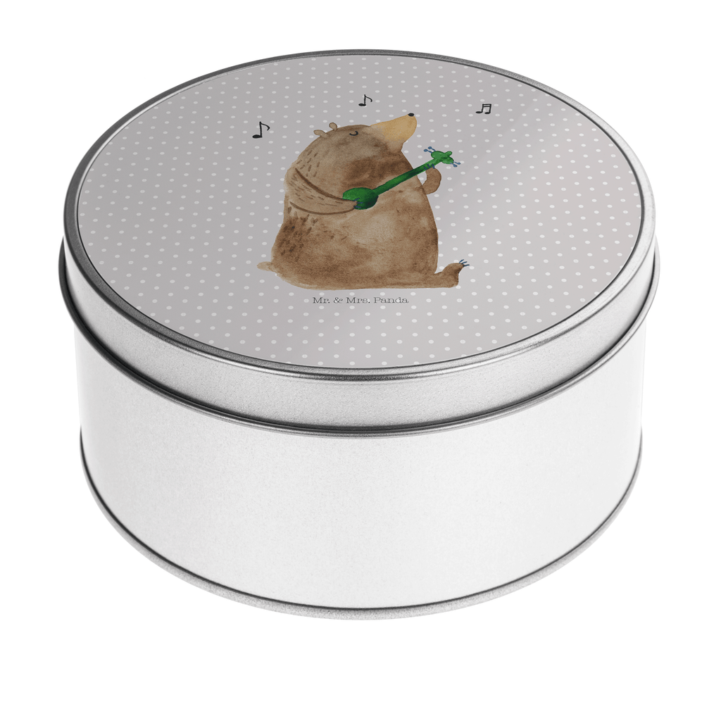 Blechdose rund Bär Gitarre Metalldose, Keksdose, Dose, Vorratsdose, Geschenkbox, Bär, Teddy, Teddybär