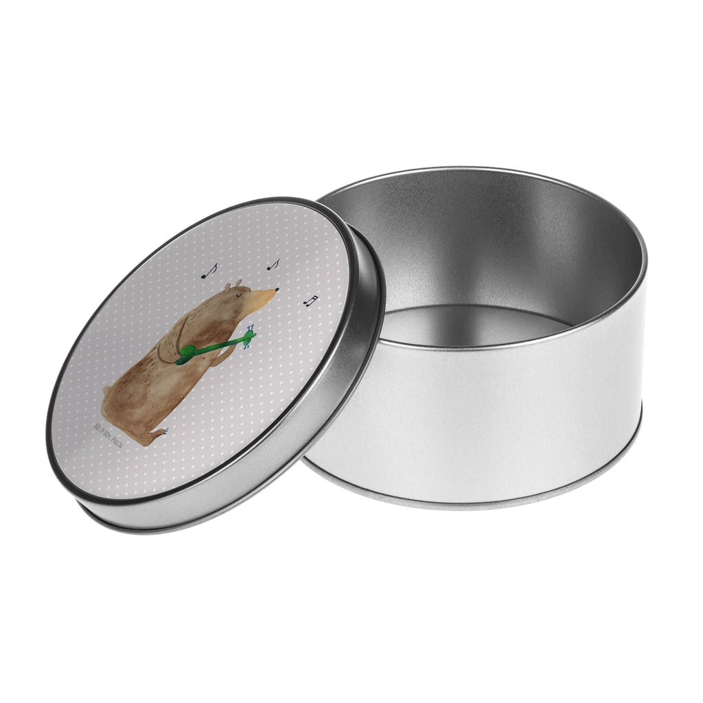 Blechdose rund Bär Gitarre Metalldose, Keksdose, Dose, Vorratsdose, Geschenkbox, Bär, Teddy, Teddybär
