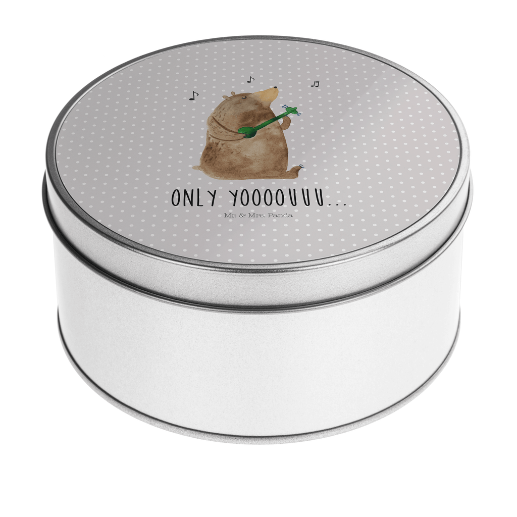 Blechdose rund Bär Gitarre Metalldose, Keksdose, Dose, Vorratsdose, Geschenkbox, Bär, Teddy, Teddybär