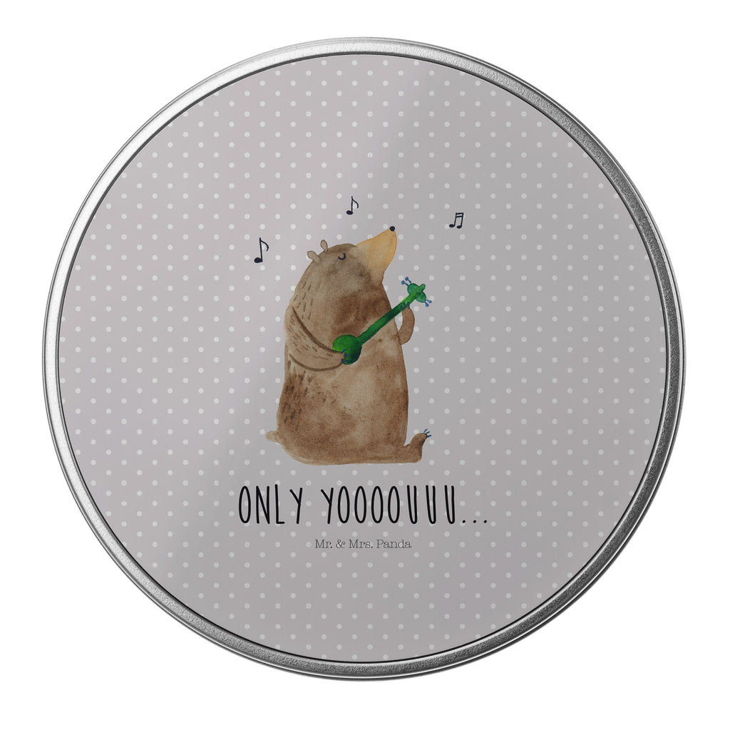 Blechdose rund Bär Gitarre Metalldose, Keksdose, Dose, Vorratsdose, Geschenkbox, Bär, Teddy, Teddybär