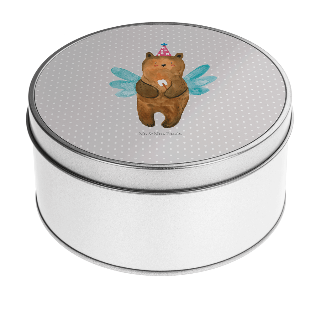 Blechdose rund Zahnfee Bär Metalldose, Keksdose, Dose, Vorratsdose, Geschenkbox, Bär, Teddy, Teddybär, Zahnfee, Fee, Milchzahn, Erster Zahn