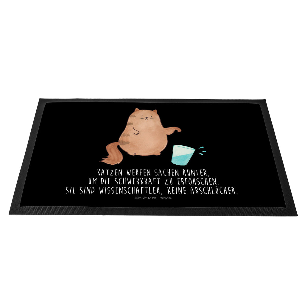 Fußmatte Katze Wasserglas Katzen, Katze, Kater, Mietze, Cat, Cats, Katzenhalter, Katzenbesitzerin, Haustier, Katzenliebhaber, Wasser, Glas,	 Türvorleger, Schmutzmatte, Fußabtreter, Matte, Schmutzfänger, Fußabstreifer, Schmutzfangmatte, Türmatte, Motivfußmatte,  Haustürmatte, Vorleger  Katze, Katzenmotiv, Katzenfan, Katzendeko, Katzenfreund, Katzenliebhaber, Katzenprodukte, Katzenartikel, Katzenaccessoires, Katzensouvenirs, Katzenliebhaberprodukte, Katzenmotive