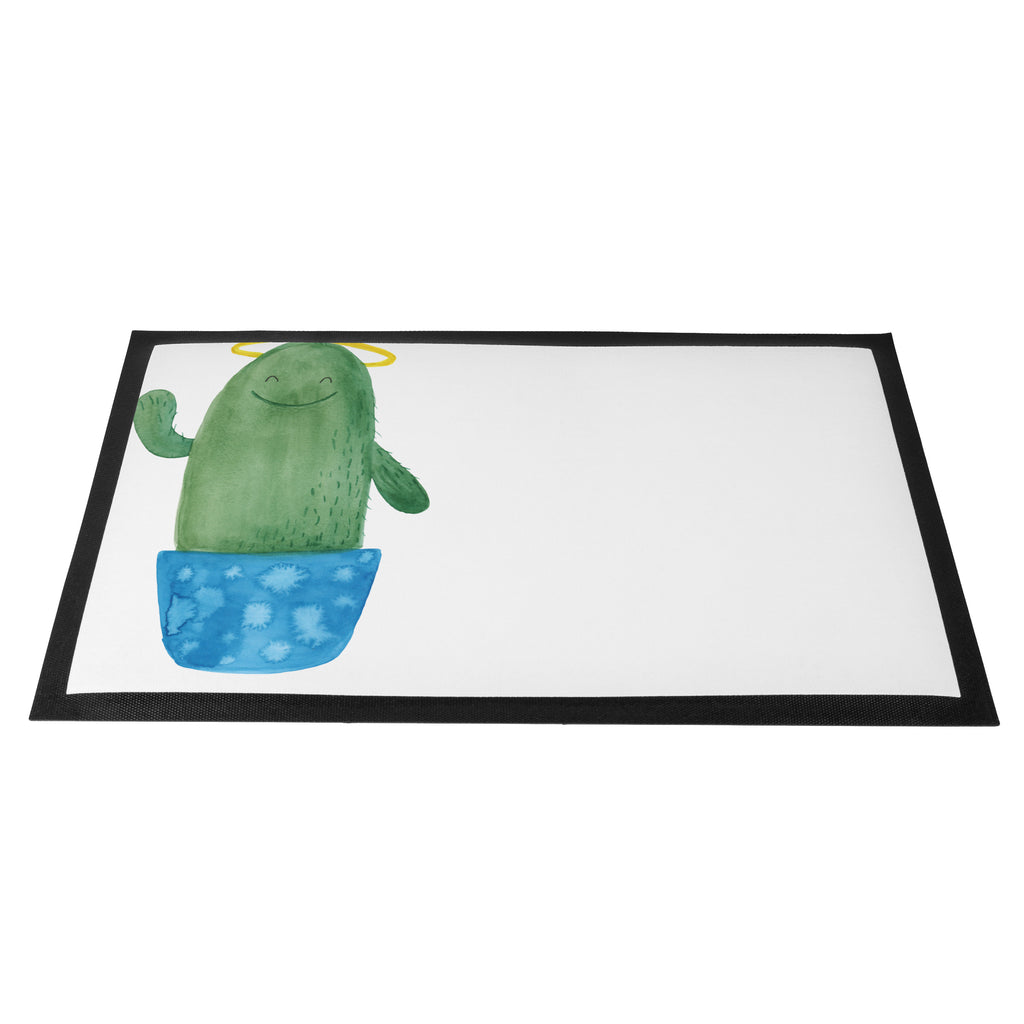 Fußmatte Kaktus Heilig Kaktus, Kakteen, frech, lustig, Kind, Eltern, Familie, Bruder, Schwester, Schwestern, Freundin, Heiligenschein Türvorleger, Schmutzmatte, Fußabtreter, Matte, Schmutzfänger, Fußabstreifer, Schmutzfangmatte, Türmatte, Motivfußmatte,  Haustürmatte, Vorleger  Kaktus, Kakteen