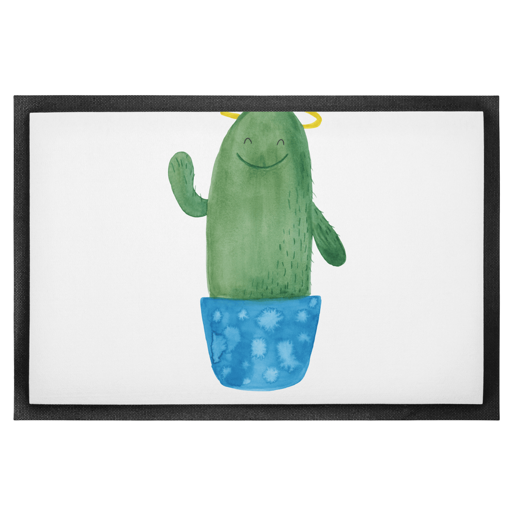 Fußmatte Kaktus Heilig Kaktus, Kakteen, frech, lustig, Kind, Eltern, Familie, Bruder, Schwester, Schwestern, Freundin, Heiligenschein Türvorleger, Schmutzmatte, Fußabtreter, Matte, Schmutzfänger, Fußabstreifer, Schmutzfangmatte, Türmatte, Motivfußmatte,  Haustürmatte, Vorleger  Kaktus, Kakteen