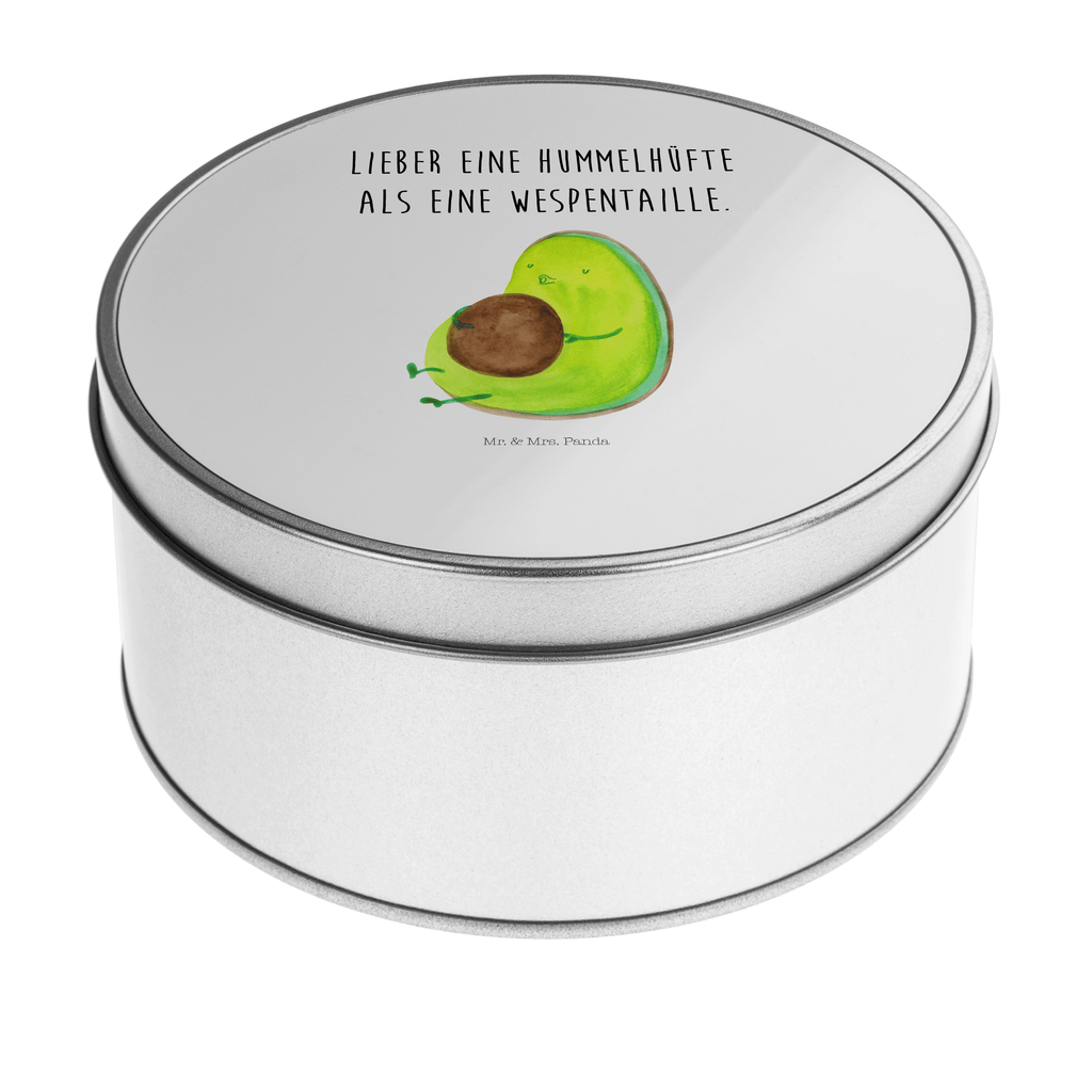 Blechdose rund Avocado pfeift Metalldose, Keksdose, Dose, Vorratsdose, Geschenkbox, Avocado, Veggie, Vegan, Gesund, Diät, Abnehmen, Ernährung, dick sein, Pummelfee