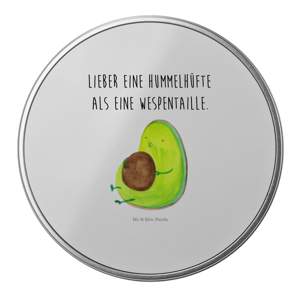 Blechdose rund Avocado pfeift Metalldose, Keksdose, Dose, Vorratsdose, Geschenkbox, Avocado, Veggie, Vegan, Gesund, Diät, Abnehmen, Ernährung, dick sein, Pummelfee