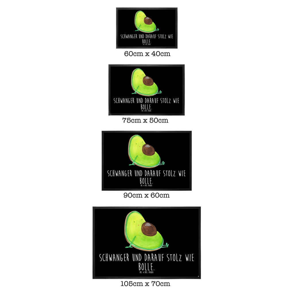 Fußmatte Avocado schwanger Avocado, schwanger, Schwangerschaft, Babyparty, Babyshower,  Türvorleger, Schmutzmatte, Fußabtreter, Matte, Schmutzfänger, Fußabstreifer, Schmutzfangmatte, Türmatte, Motivfußmatte,  Haustürmatte, Vorleger  Avocado, Veggie, Vegan, Gesund