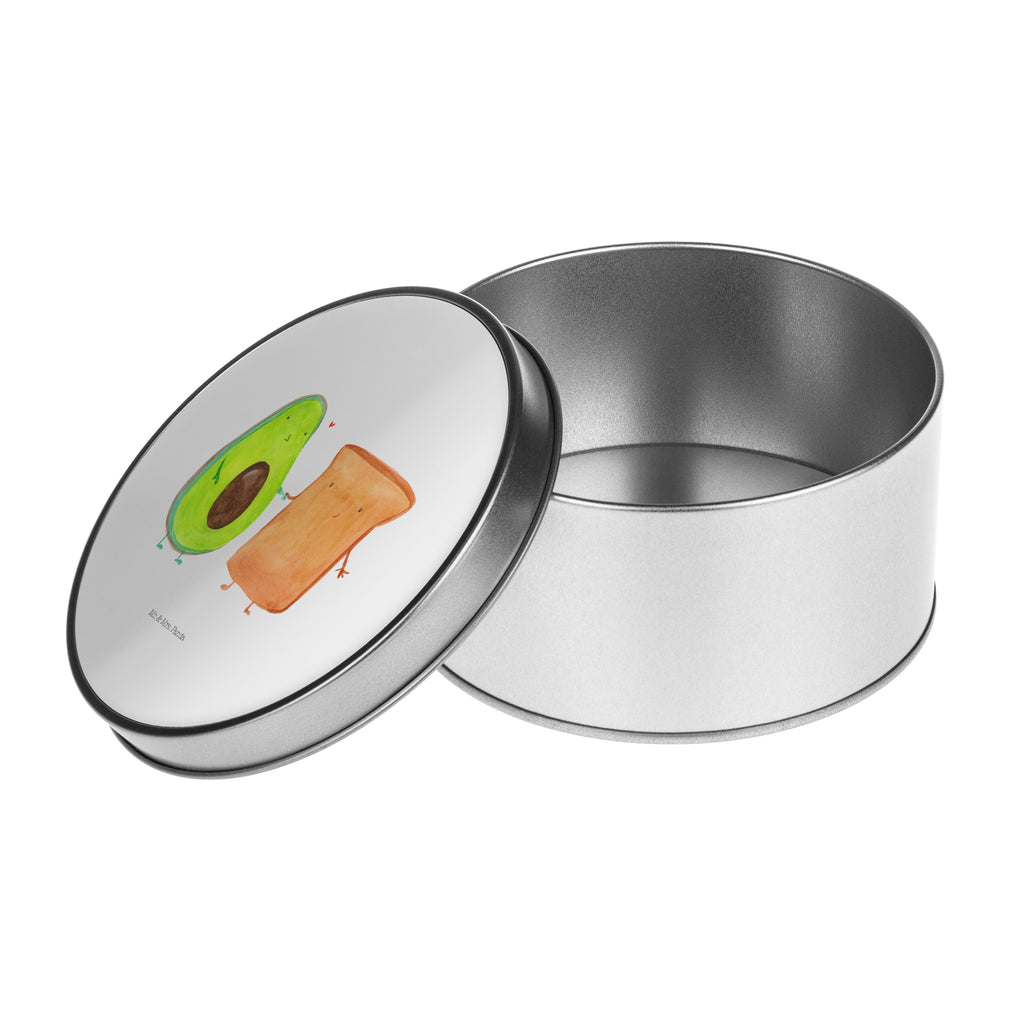 Blechdose rund Avocado + Toast Metalldose, Keksdose, Dose, Vorratsdose, Geschenkbox, Avocado, Veggie, Vegan, Gesund, Toast, Toastbrot, Liebespaar, Pärchen, Freund, Freundin, Verlobt, Verlobungsparty, Hochzeit, Hochzeitsgeschenk, Jahrestag, Jahrestagsgeschenk