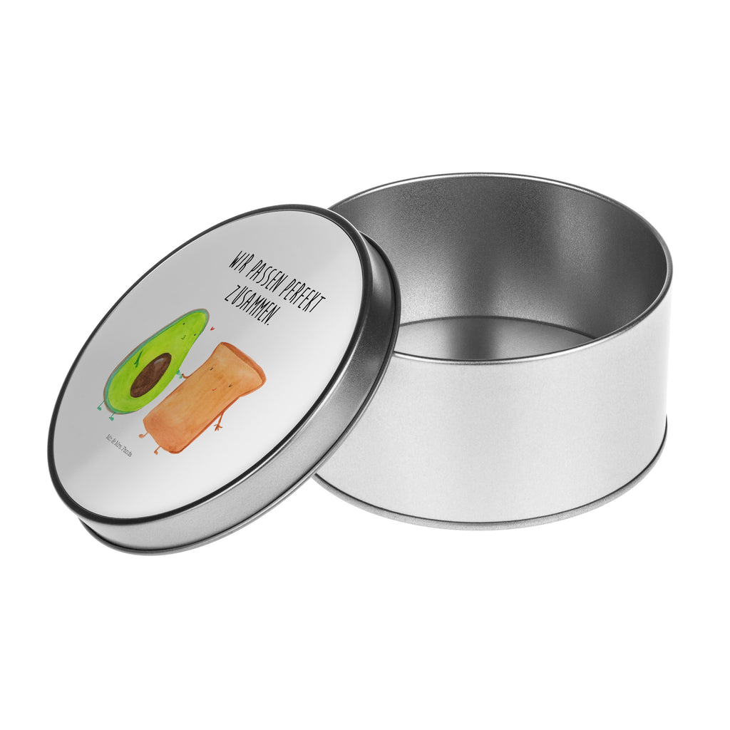 Blechdose rund Avocado + Toast Metalldose, Keksdose, Dose, Vorratsdose, Geschenkbox, Avocado, Veggie, Vegan, Gesund, Toast, Toastbrot, Liebespaar, Pärchen, Freund, Freundin, Verlobt, Verlobungsparty, Hochzeit, Hochzeitsgeschenk, Jahrestag, Jahrestagsgeschenk