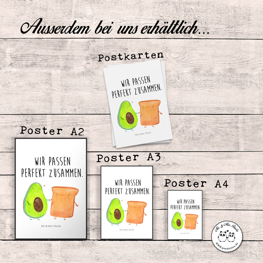 Poster Avocado + Toast Poster, Wandposter, Bild, Wanddeko, Küchenposter, Kinderposter, Wanddeko Bild, Raumdekoration, Wanddekoration, Handgemaltes Poster, Mr. & Mrs. Panda Poster, Designposter, Kunstdruck, Posterdruck, Avocado, Veggie, Vegan, Gesund, Toast, Toastbrot, Liebespaar, Pärchen, Freund, Freundin, Verlobt, Verlobungsparty, Hochzeit, Hochzeitsgeschenk, Jahrestag, Jahrestagsgeschenk