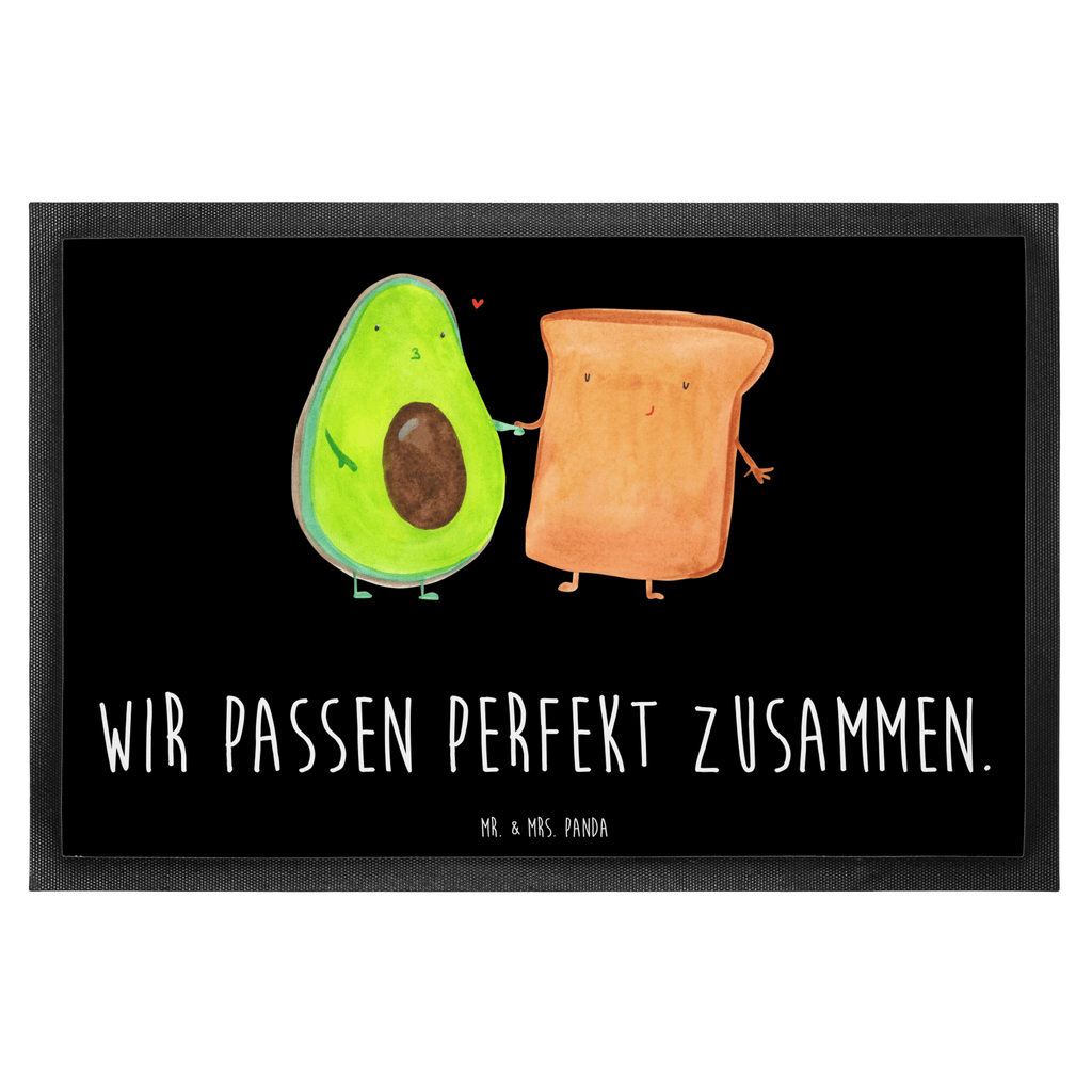 Fußmatte Avocado + Toast Avocado, Toast, Toastbrot, Liebespaar, Pärchen, Freund, Freundin, Verlobt, Verlobungsparty, Hochzeit, Hochzeitsgeschenk, Jahrestag, Jahrestagsgeschenk, Türvorleger, Schmutzmatte, Fußabtreter, Matte, Schmutzfänger, Fußabstreifer, Schmutzfangmatte, Türmatte, Motivfußmatte,  Haustürmatte, Vorleger  Avocado, Veggie, Vegan, Gesund