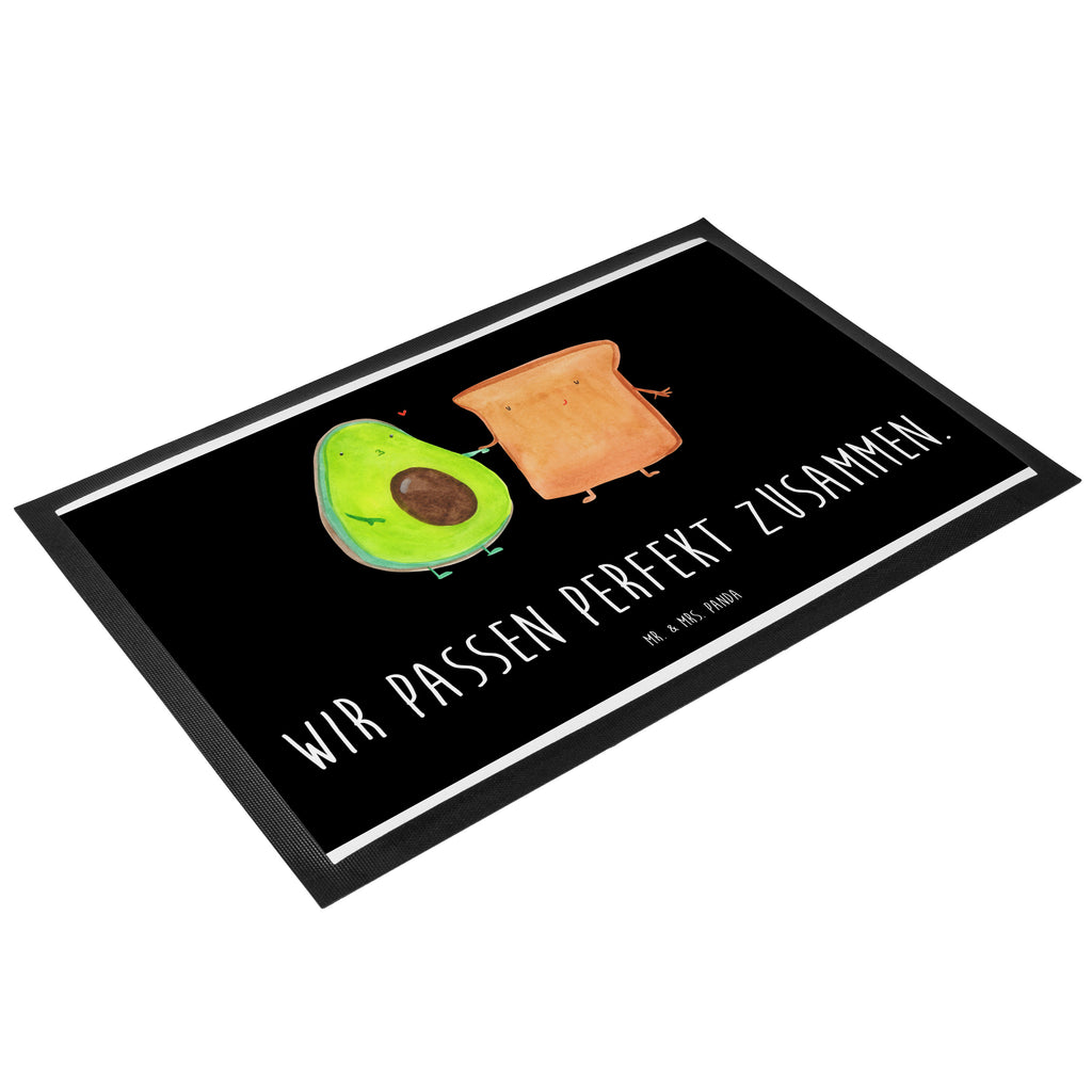 Fußmatte Avocado + Toast Avocado, Toast, Toastbrot, Liebespaar, Pärchen, Freund, Freundin, Verlobt, Verlobungsparty, Hochzeit, Hochzeitsgeschenk, Jahrestag, Jahrestagsgeschenk, Türvorleger, Schmutzmatte, Fußabtreter, Matte, Schmutzfänger, Fußabstreifer, Schmutzfangmatte, Türmatte, Motivfußmatte,  Haustürmatte, Vorleger  Avocado, Veggie, Vegan, Gesund