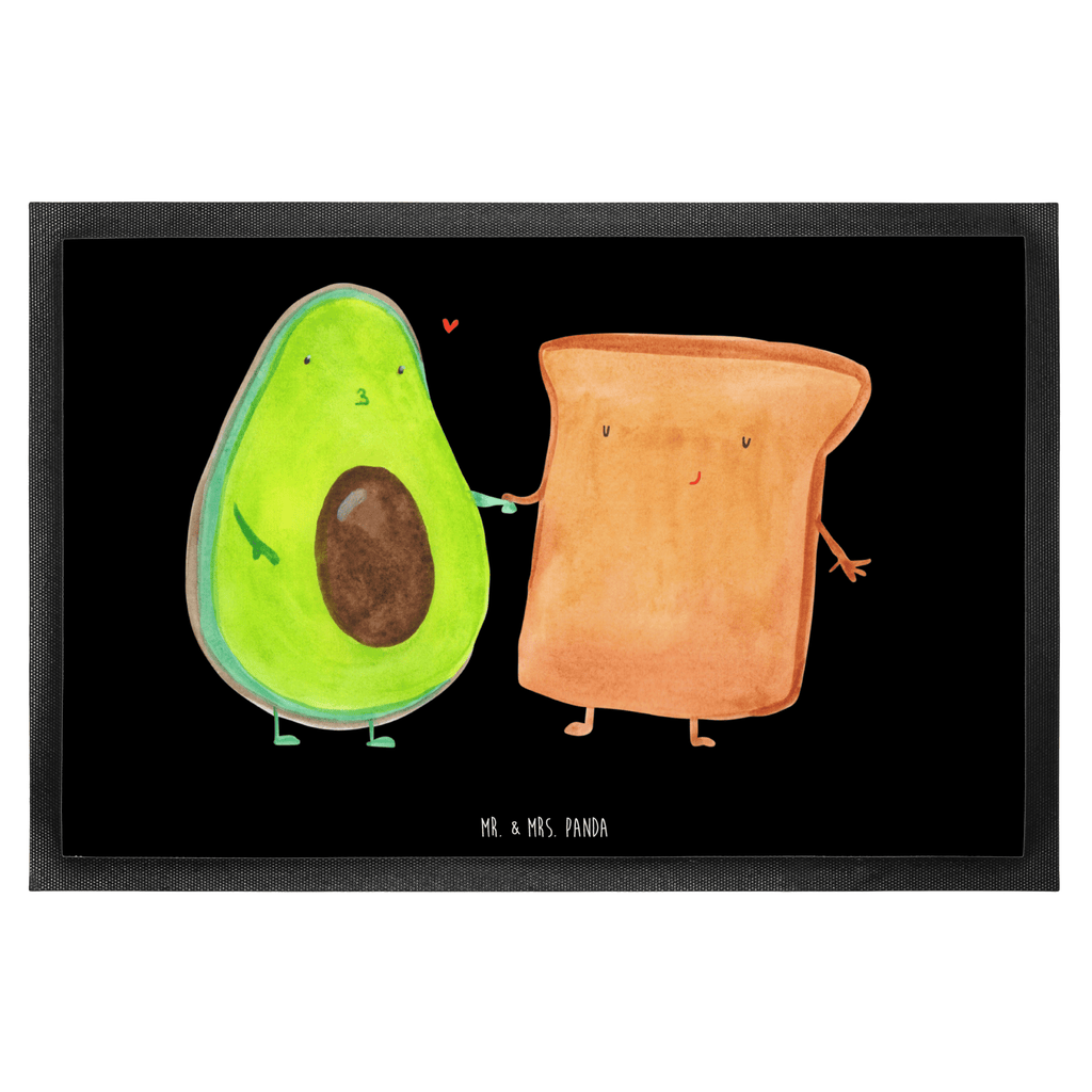 Fußmatte Avocado + Toast Avocado, Toast, Toastbrot, Liebespaar, Pärchen, Freund, Freundin, Verlobt, Verlobungsparty, Hochzeit, Hochzeitsgeschenk, Jahrestag, Jahrestagsgeschenk, Türvorleger, Schmutzmatte, Fußabtreter, Matte, Schmutzfänger, Fußabstreifer, Schmutzfangmatte, Türmatte, Motivfußmatte,  Haustürmatte, Vorleger  Avocado, Veggie, Vegan, Gesund