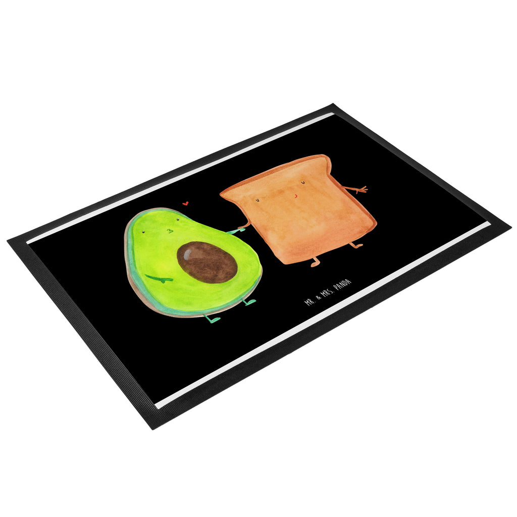 Fußmatte Avocado + Toast Avocado, Toast, Toastbrot, Liebespaar, Pärchen, Freund, Freundin, Verlobt, Verlobungsparty, Hochzeit, Hochzeitsgeschenk, Jahrestag, Jahrestagsgeschenk, Türvorleger, Schmutzmatte, Fußabtreter, Matte, Schmutzfänger, Fußabstreifer, Schmutzfangmatte, Türmatte, Motivfußmatte,  Haustürmatte, Vorleger  Avocado, Veggie, Vegan, Gesund
