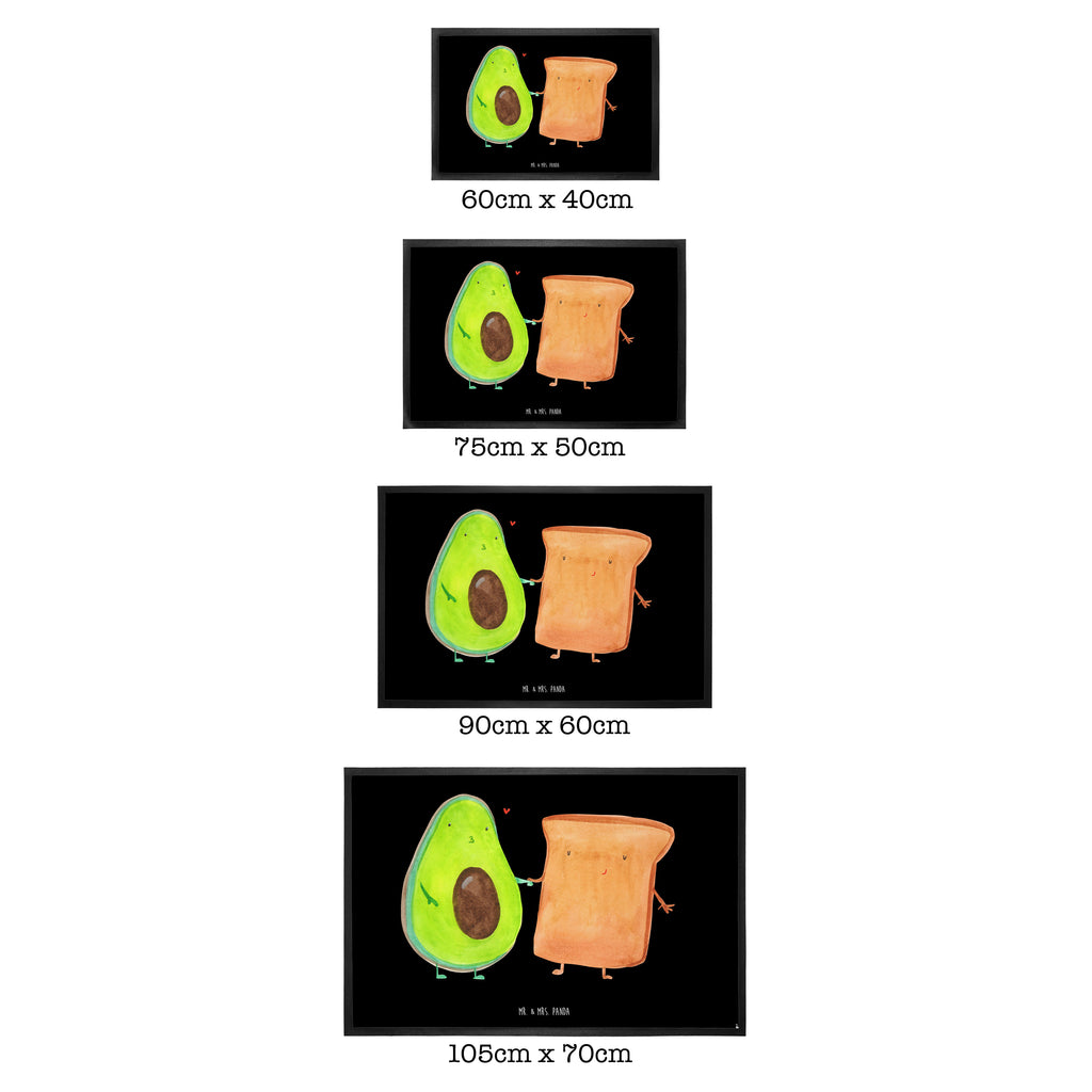 Fußmatte Avocado + Toast Avocado, Toast, Toastbrot, Liebespaar, Pärchen, Freund, Freundin, Verlobt, Verlobungsparty, Hochzeit, Hochzeitsgeschenk, Jahrestag, Jahrestagsgeschenk, Türvorleger, Schmutzmatte, Fußabtreter, Matte, Schmutzfänger, Fußabstreifer, Schmutzfangmatte, Türmatte, Motivfußmatte,  Haustürmatte, Vorleger  Avocado, Veggie, Vegan, Gesund