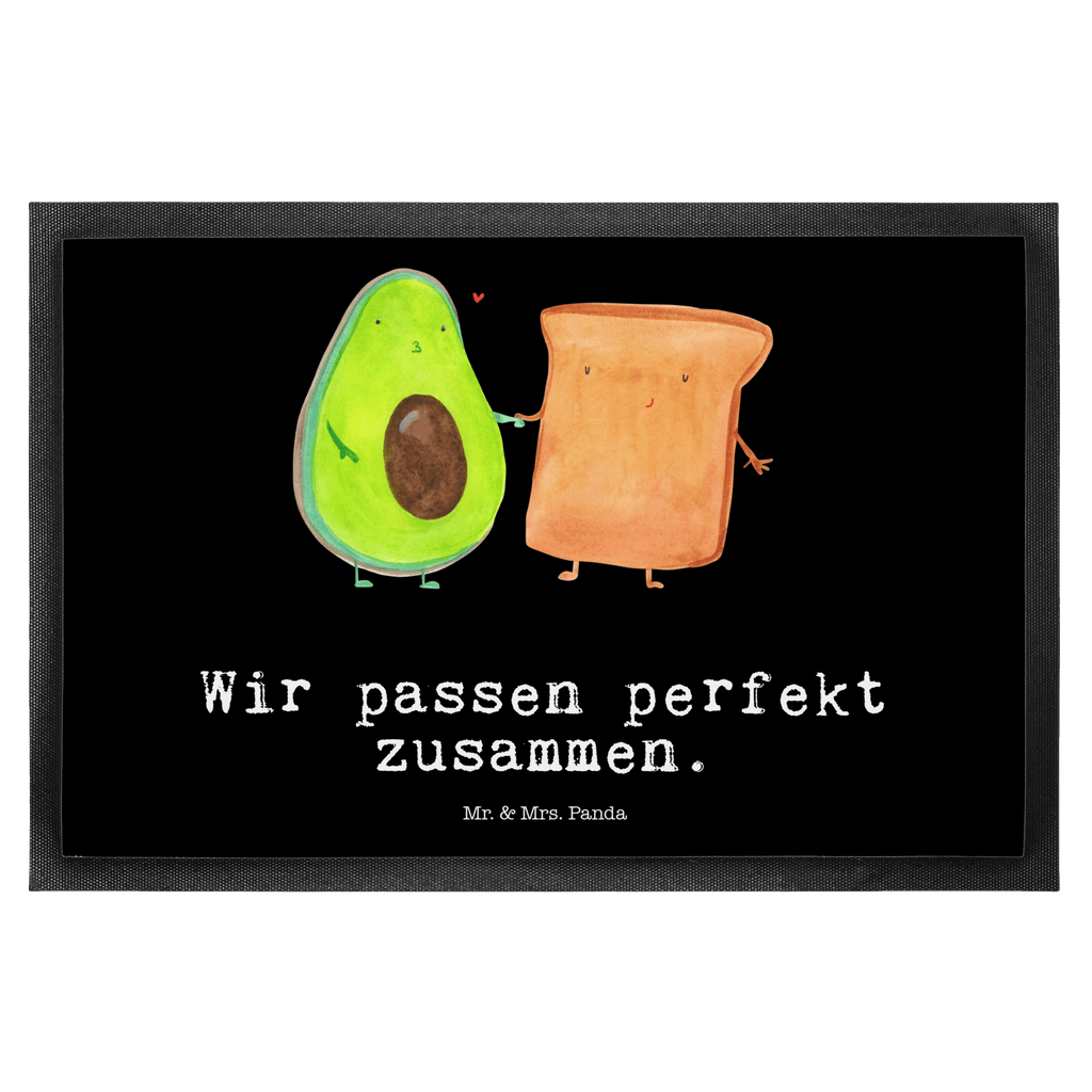 Fußmatte Avocado + Toast Avocado, Toast, Toastbrot, Liebespaar, Pärchen, Freund, Freundin, Verlobt, Verlobungsparty, Hochzeit, Hochzeitsgeschenk, Jahrestag, Jahrestagsgeschenk, Türvorleger, Schmutzmatte, Fußabtreter, Matte, Schmutzfänger, Fußabstreifer, Schmutzfangmatte, Türmatte, Motivfußmatte,  Haustürmatte, Vorleger  Avocado, Veggie, Vegan, Gesund