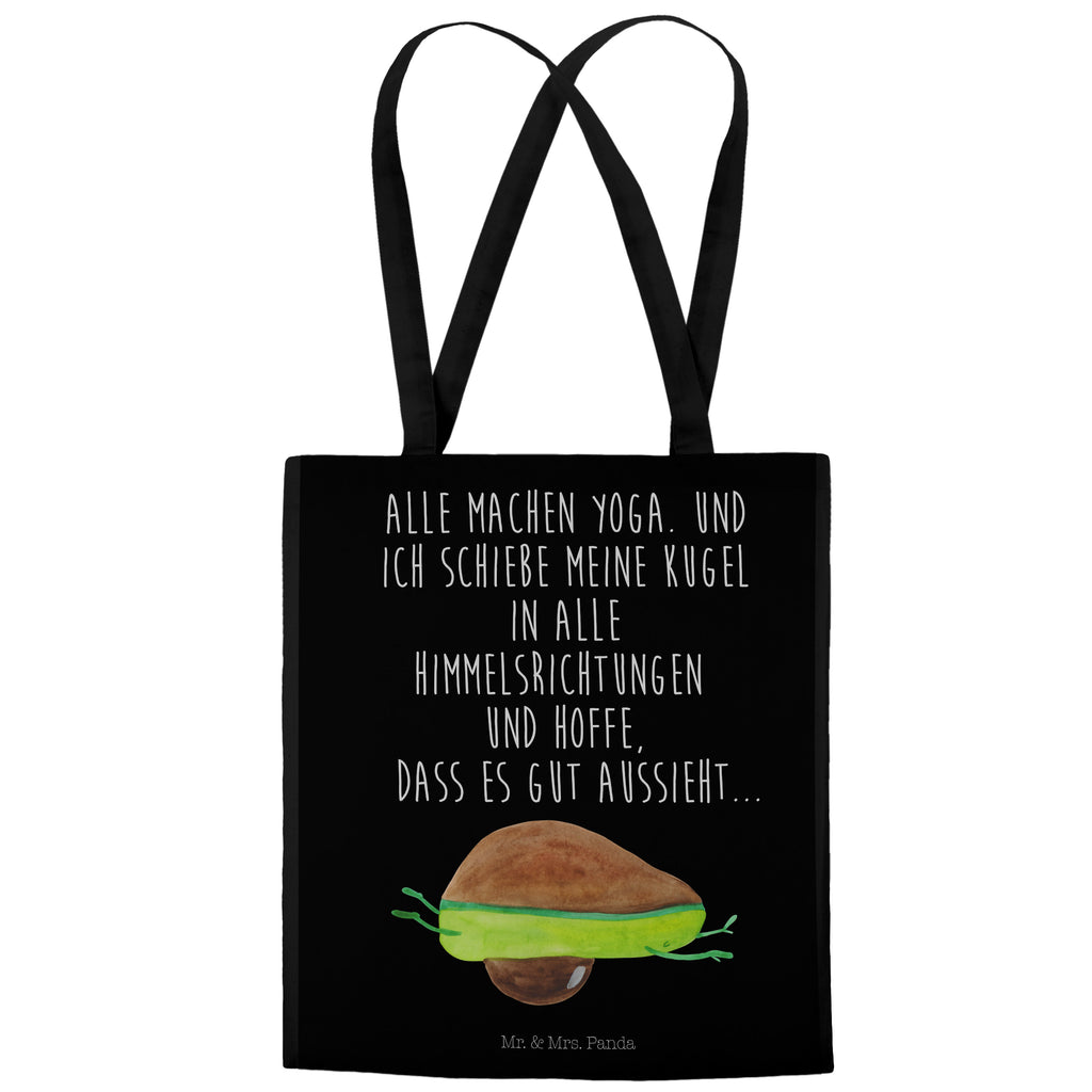 Tragetasche Avocado Yoga Beuteltasche, Beutel, Einkaufstasche, Jutebeutel, Stoffbeutel, Avocado, Veggie, Vegan, Gesund, Avocado Yoga Vegan