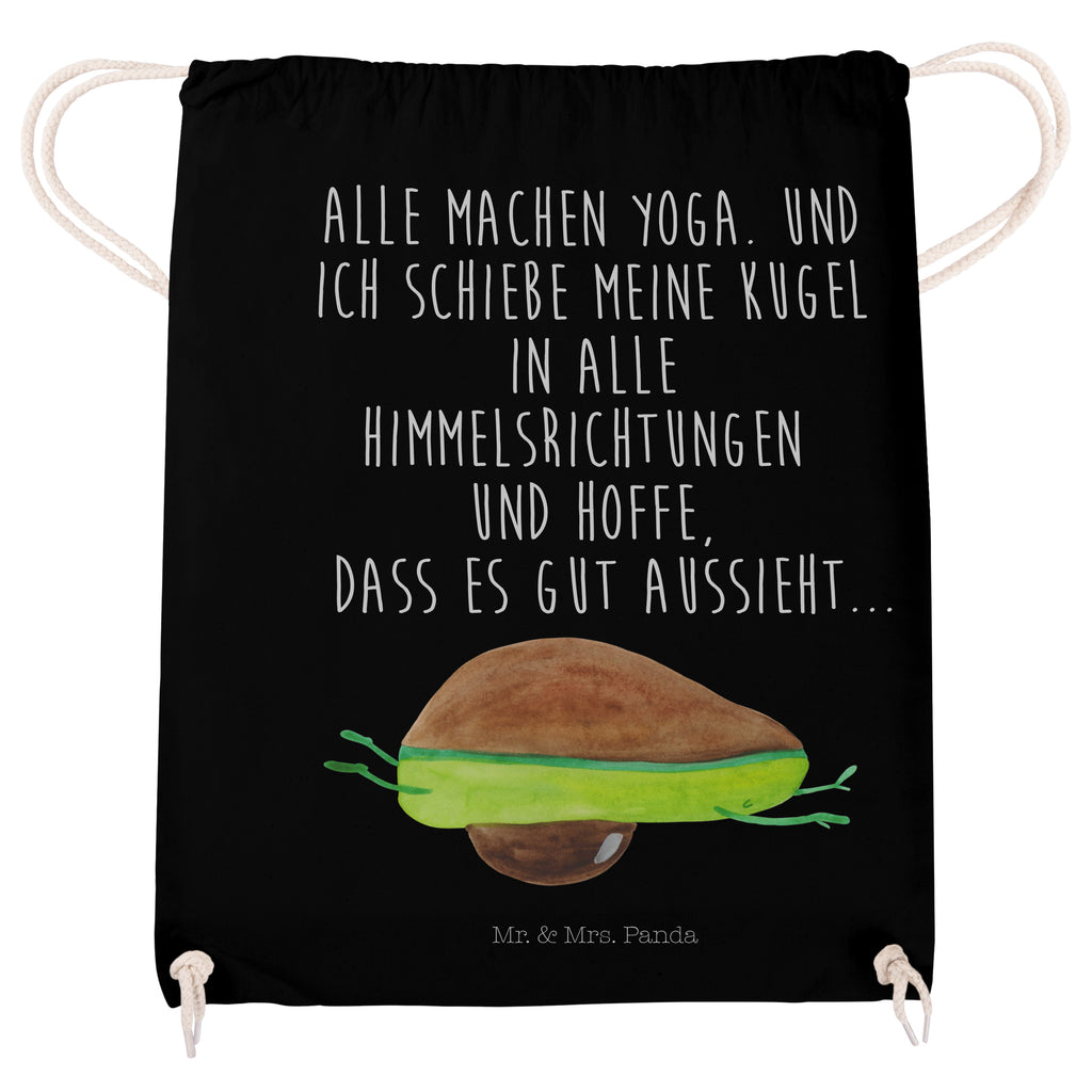 Sportbeutel Avocado Yoga Turnbeutel, Beutel, Sporttasche, Tasche, Stoffbeutel, Avocado, Veggie, Vegan, Gesund, Avocado Yoga Vegan