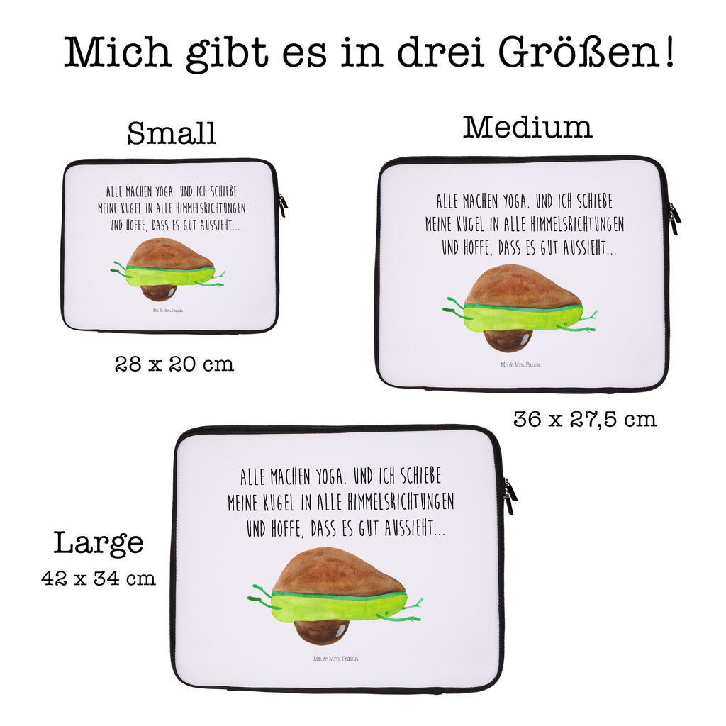 20 x 28 Notebook Tasche  Avocado Yoga Notebook Tasche, Laptop, Computertasche, Tasche, Avocado, Veggie, Vegan, Gesund, Avocado Yoga Vegan