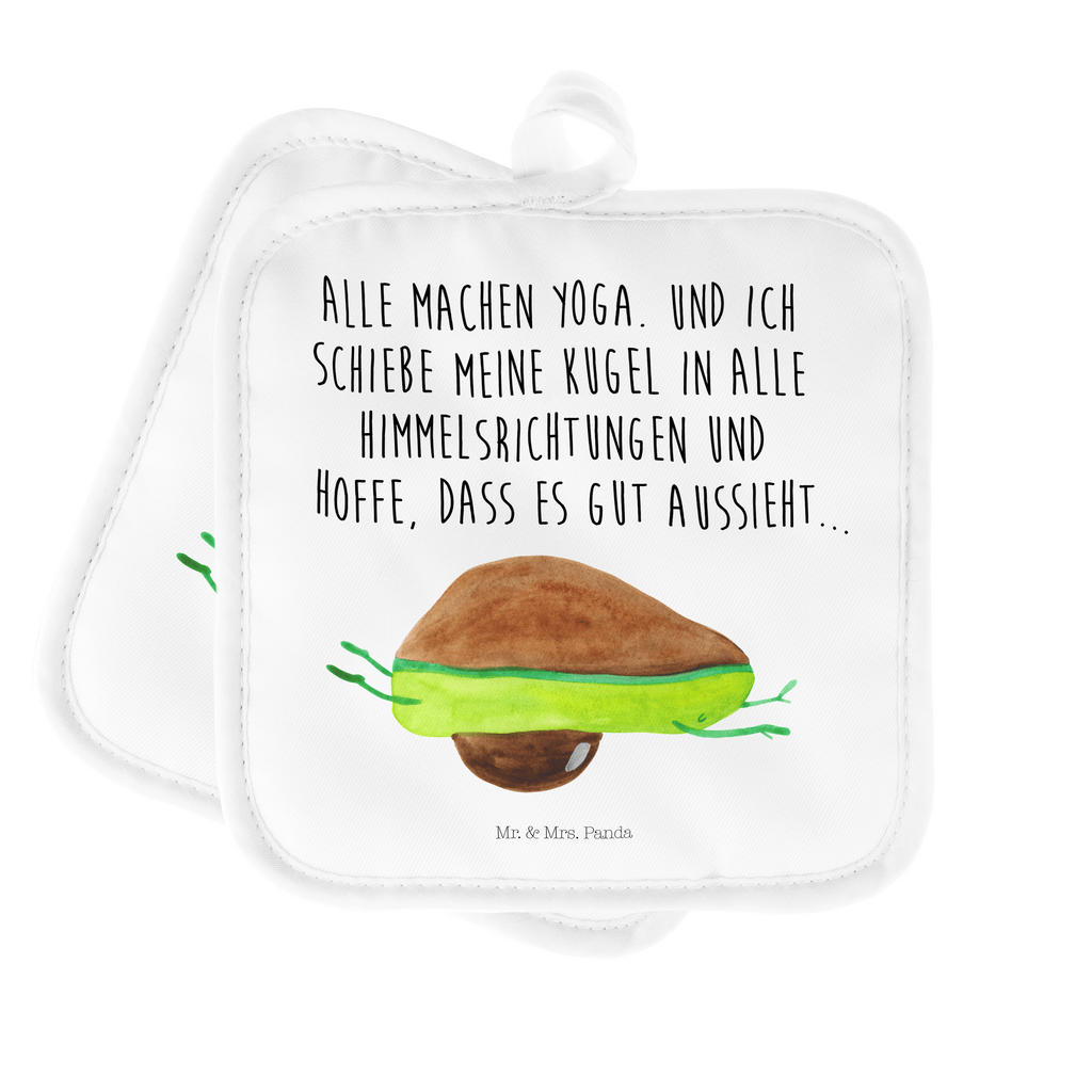 2er Set Topflappen  Avocado Yoga Topflappen, Topfuntersetzer, Ofenhandschuh, Topflappen Set, Topflappen lustig, Topflappen mit Spruch, Avocado, Veggie, Vegan, Gesund, Avocado Yoga Vegan