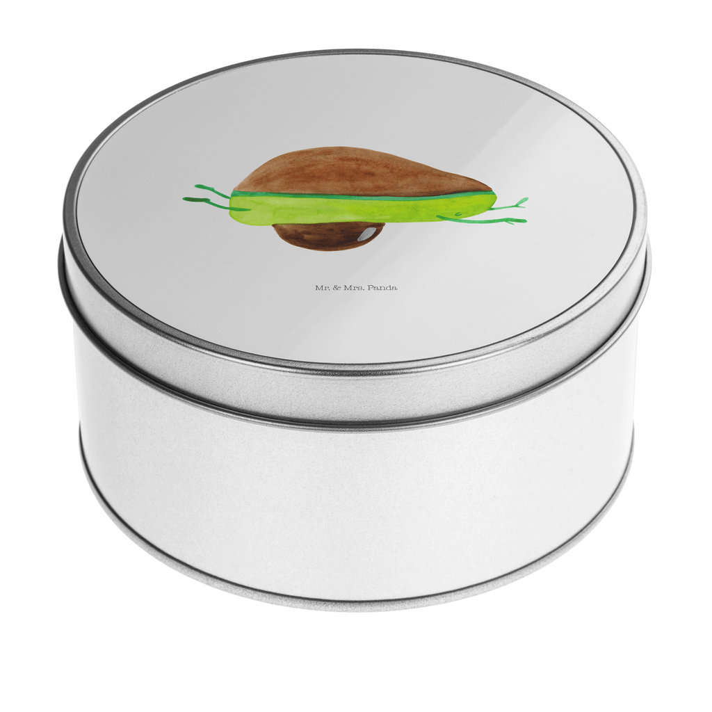 Blechdose rund Avocado Yoga Metalldose, Keksdose, Dose, Vorratsdose, Geschenkbox, Avocado, Veggie, Vegan, Gesund, Avocado Yoga Vegan