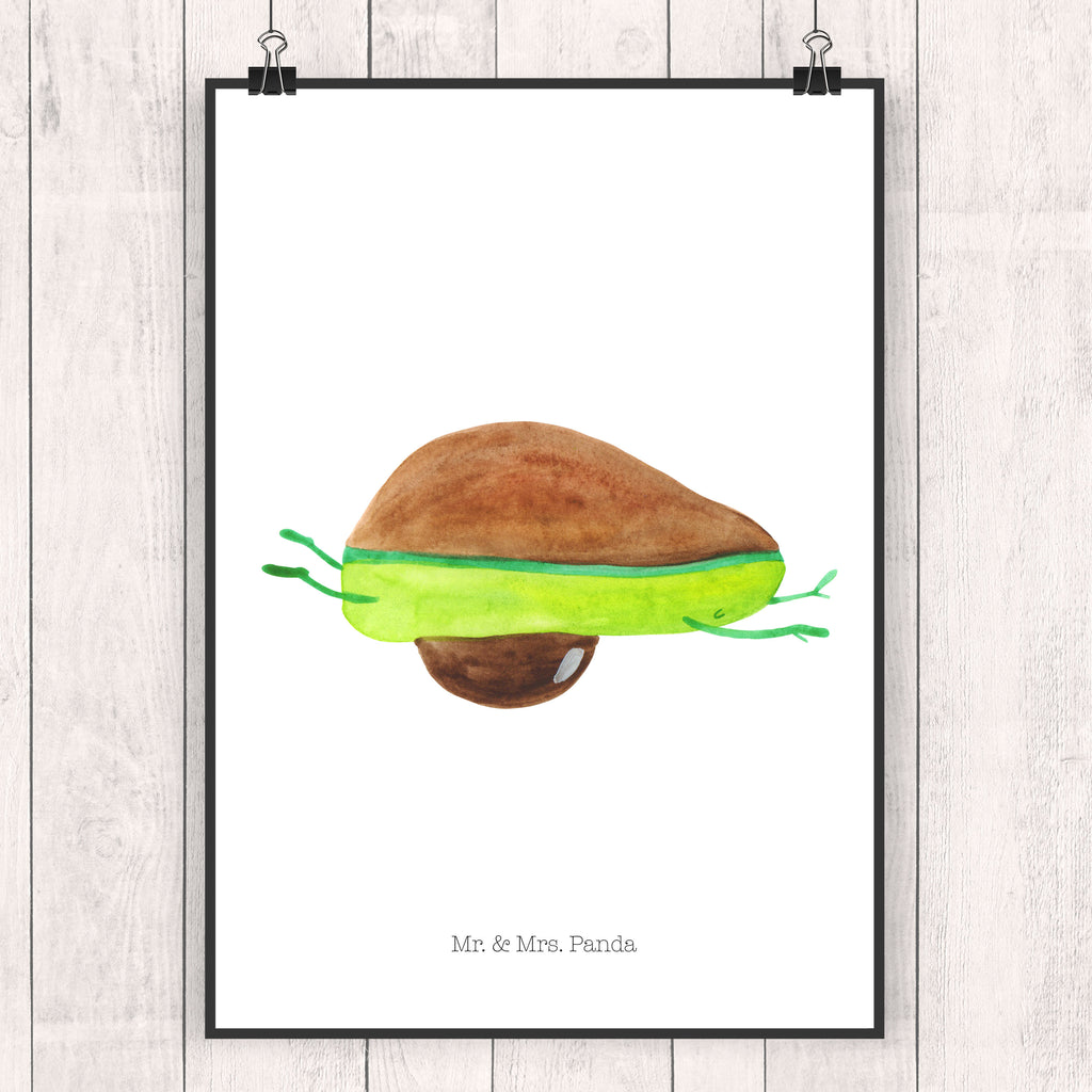 Poster Avocado Yoga Poster, Wandposter, Bild, Wanddeko, Küchenposter, Kinderposter, Wanddeko Bild, Raumdekoration, Wanddekoration, Handgemaltes Poster, Mr. & Mrs. Panda Poster, Designposter, Kunstdruck, Posterdruck, Avocado, Veggie, Vegan, Gesund, Avocado Yoga Vegan