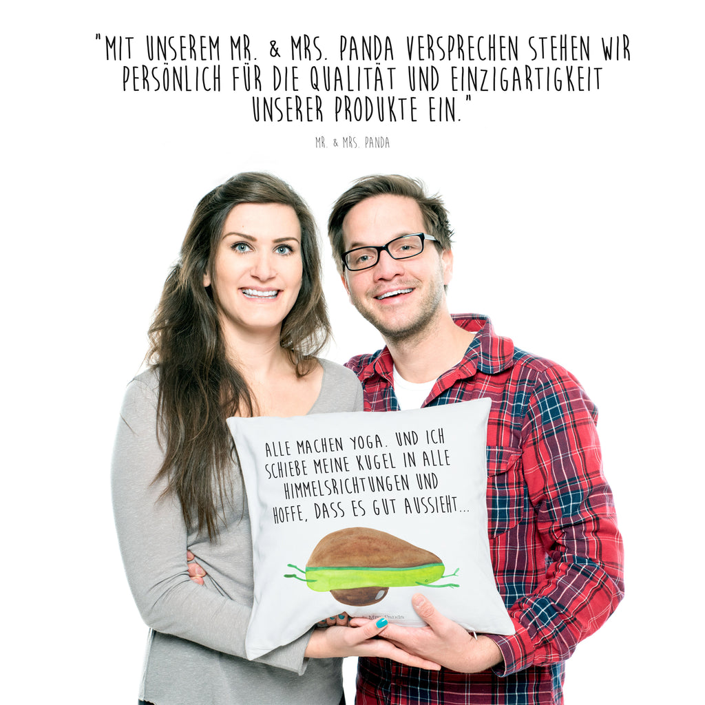 40x40 Kissen Avocado Yoga Kissenhülle, Kopfkissen, Sofakissen, Dekokissen, Motivkissen, Avocado, Veggie, Vegan, Gesund, Avocado Yoga Vegan