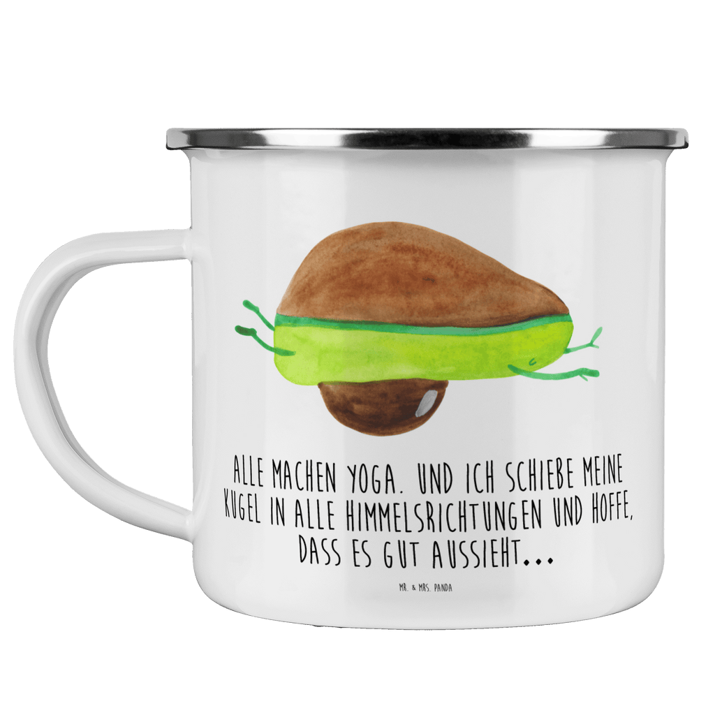 Camping Emaille Tasse Avocado Yoga Campingtasse, Trinkbecher, Metalltasse, Outdoor Tasse, Emaille Trinkbecher, Blechtasse Outdoor, Emaille Campingbecher, Edelstahl Trinkbecher, Metalltasse für Camping, Kaffee Blechtasse, Camping Tasse Metall, Avocado, Veggie, Vegan, Gesund, Avocado Yoga Vegan