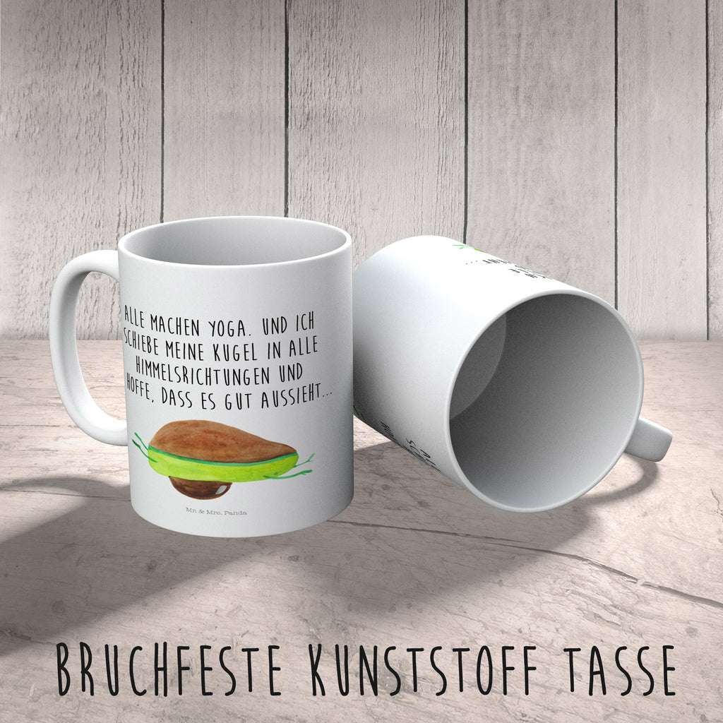 Kindertasse Avocado Yoga Kunststoff Tasse, Kindergarten, Tasse, Trinkbecher, Camping Becher, Kaffeetasse, Kunststoffbecher, Kindergartenbecher, Outdoorgeschirr, Kunststoffgeschirr, Reisebecher, Reisetasse, Kinderbecher, Avocado, Veggie, Vegan, Gesund, Avocado Yoga Vegan